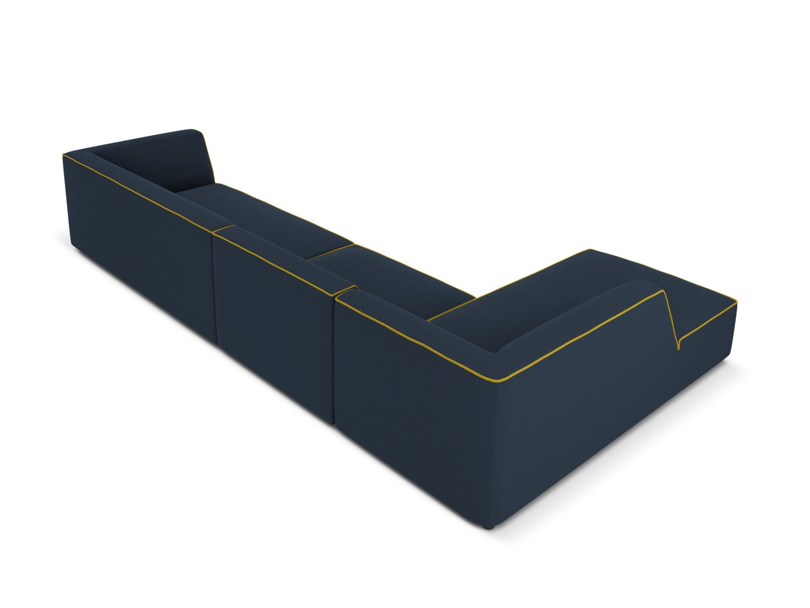 Oslo Modulares Ecksofa links 5 Sitzer in Royal Blue, Yellow präsentiert im Onlineshop von KAQTU Design AG. Ecksofa links ist von Cosmopolitan Design