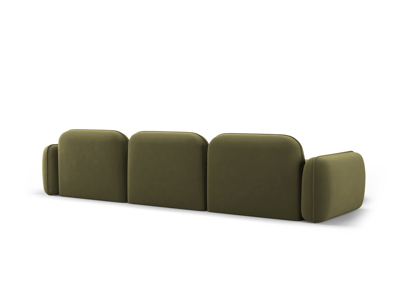 Sydney Velour Modular Ecksofa links 4 Sitzer in Light Green präsentiert im Onlineshop von KAQTU Design AG. Ecksofa links ist von Cosmopolitan Design