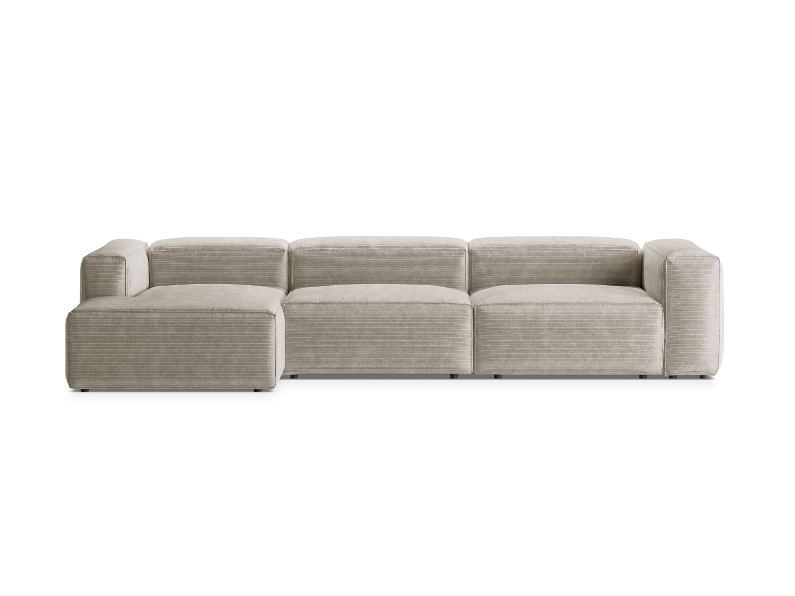 Bergamo Modulares Ecksofa links 4 Sitzer in Ivory präsentiert im Onlineshop von KAQTU Design AG. Ecksofa links ist von Cosmopolitan Design