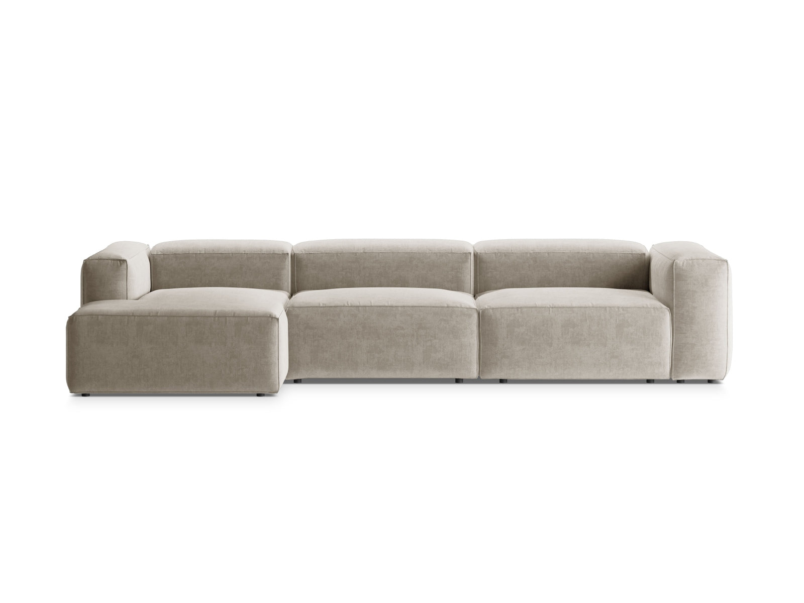 Bergamo Modulares Ecksofa links 4 Sitzer in Beige präsentiert im Onlineshop von KAQTU Design AG. Ecksofa links ist von Cosmopolitan Design