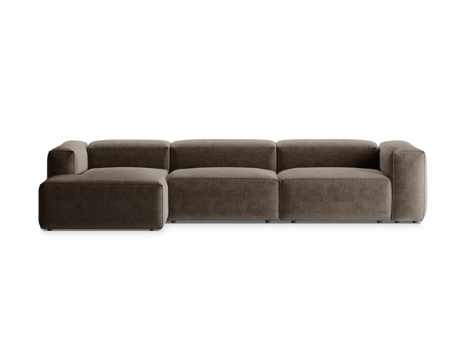 Bergamo Modulares Ecksofa links 4 Sitzer in Cappuccino präsentiert im Onlineshop von KAQTU Design AG. Ecksofa links ist von Cosmopolitan Design
