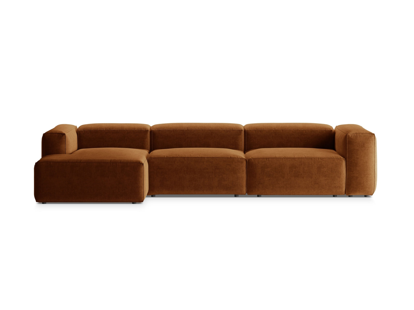Bergamo Modulares Ecksofa links 4 Sitzer in Brick präsentiert im Onlineshop von KAQTU Design AG. Ecksofa links ist von Cosmopolitan Design