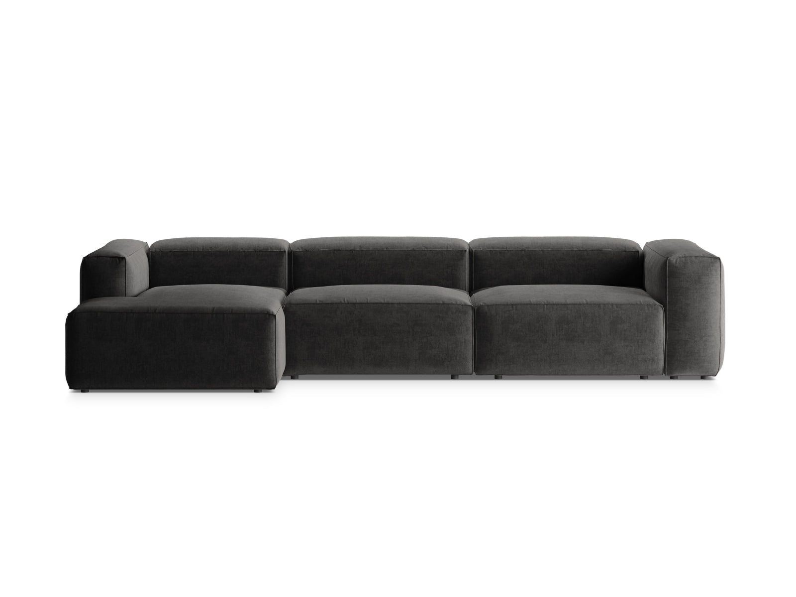 Bergamo Modulares Ecksofa links 4 Sitzer in Graphite präsentiert im Onlineshop von KAQTU Design AG. Ecksofa links ist von Cosmopolitan Design