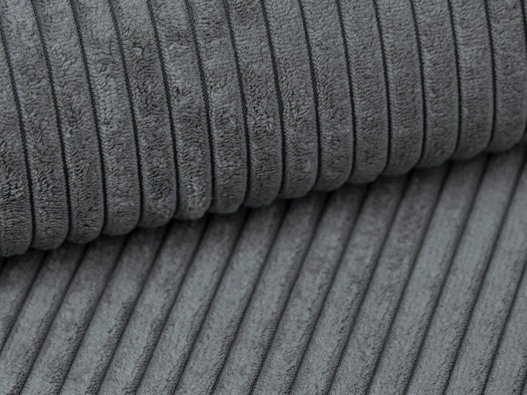 Modulares 4-Sitzer Ecksofa Campi in modernem Dunkelgrau, linksseitig, ideal für stilvolle Wohnräume und gesellige Abende.