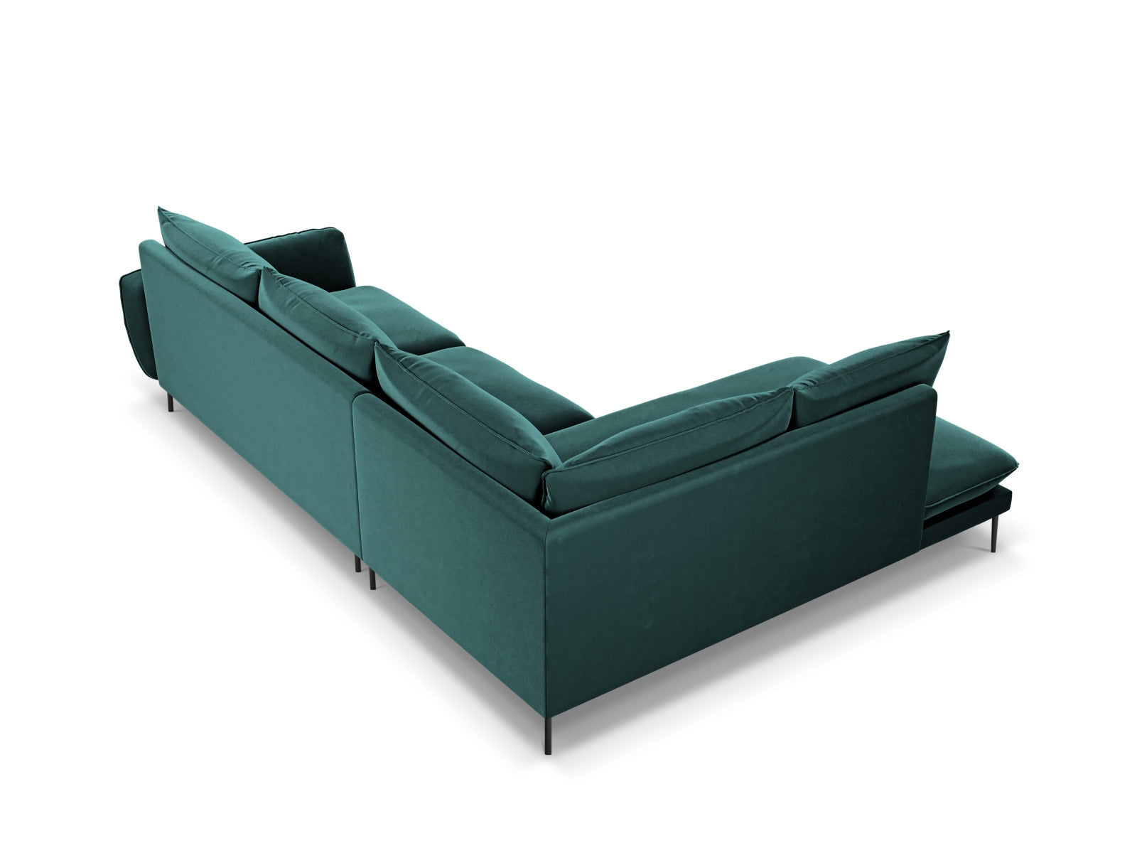 Erleben Sie das Vienna Velour Ecksofa links für 6 Personen. Hochwertiger Velourstoff, modernes Design und optimaler Komfort für Ihr Zuhause!