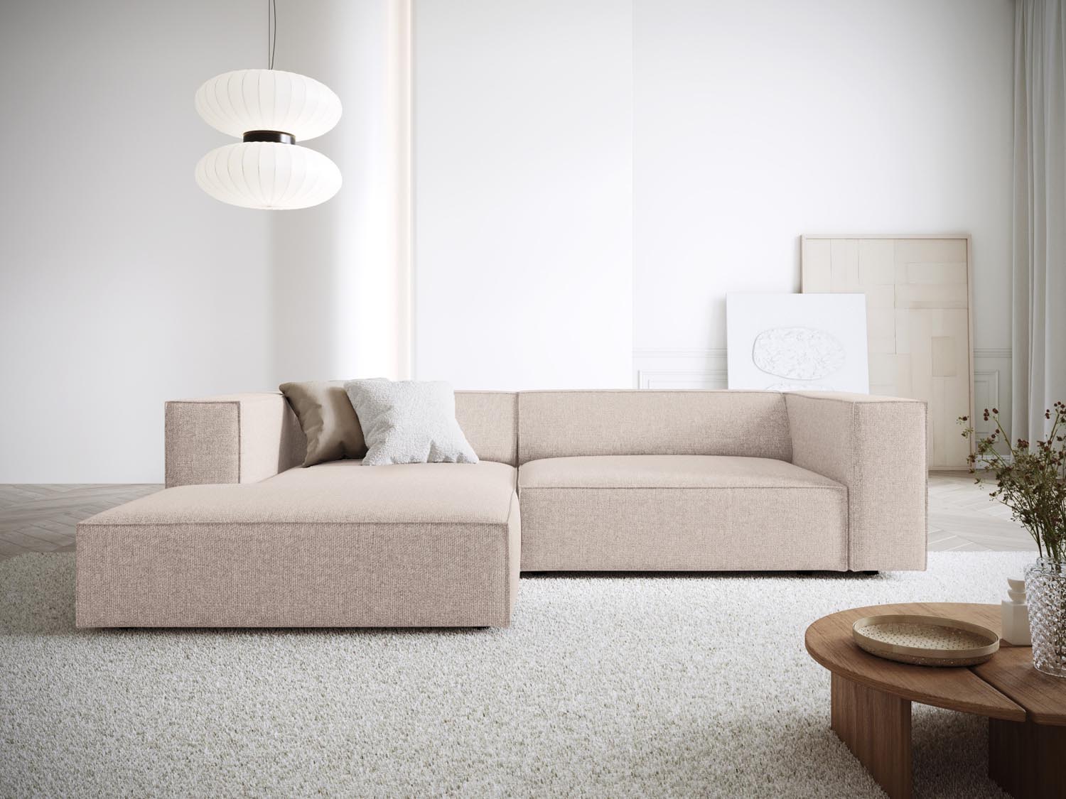 Arendal Ecksofa links 3 Sitzer in Beige präsentiert im Onlineshop von KAQTU Design AG. Ecksofa links ist von Cosmopolitan Design