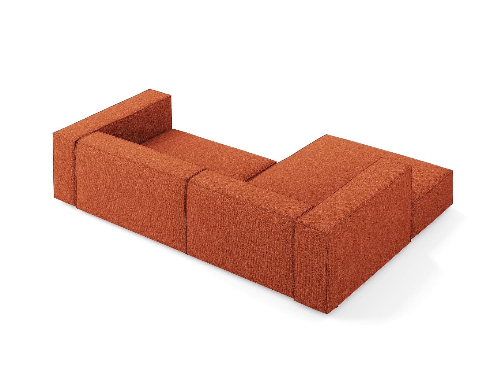 Arendal Ecksofa links 3 Sitzer in Terracotta präsentiert im Onlineshop von KAQTU Design AG. Ecksofa links ist von Cosmopolitan Design