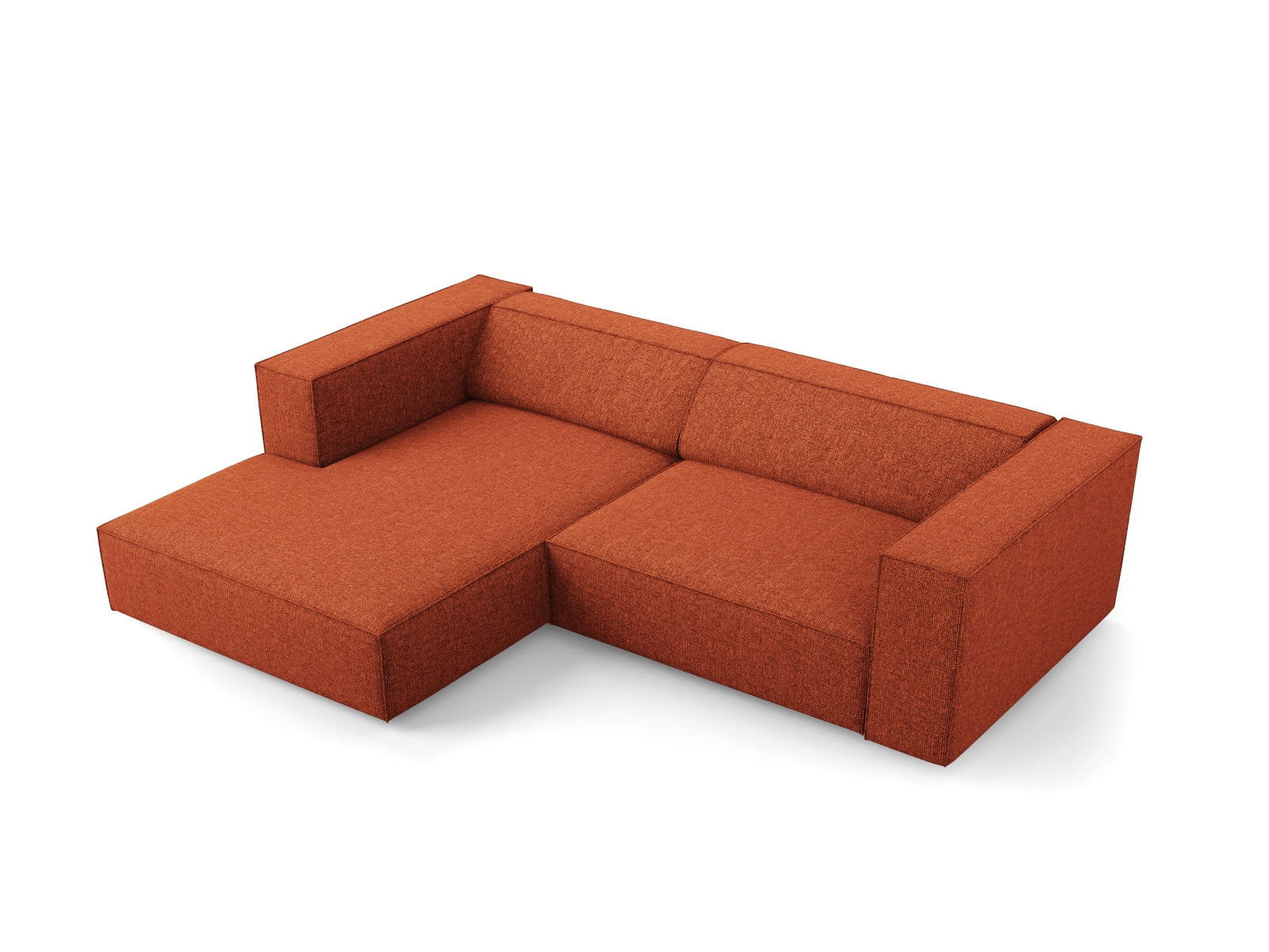 Arendal Ecksofa links 3 Sitzer in Terracotta präsentiert im Onlineshop von KAQTU Design AG. Ecksofa links ist von Cosmopolitan Design