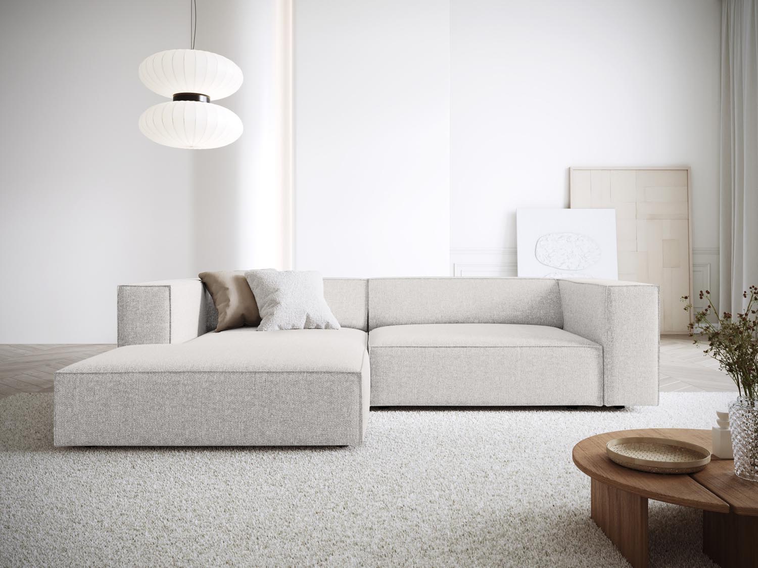 Arendal Ecksofa links 3 Sitzer in Light Grey präsentiert im Onlineshop von KAQTU Design AG. Ecksofa links ist von Cosmopolitan Design