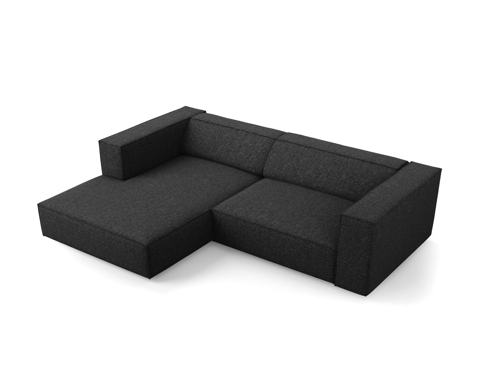 Arendal Ecksofa links 3 Sitzer in Black präsentiert im Onlineshop von KAQTU Design AG. Ecksofa links ist von Cosmopolitan Design