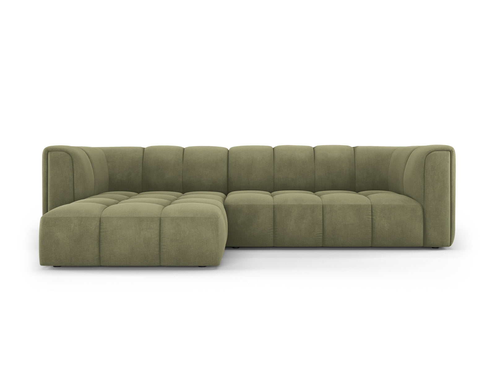 3-Sitzer Ecksofa links modular Moritz in Light Green-Rebel präsentiert im Onlineshop von KAQTU Design AG. Ecksofa links ist von Cosmopolitan Design