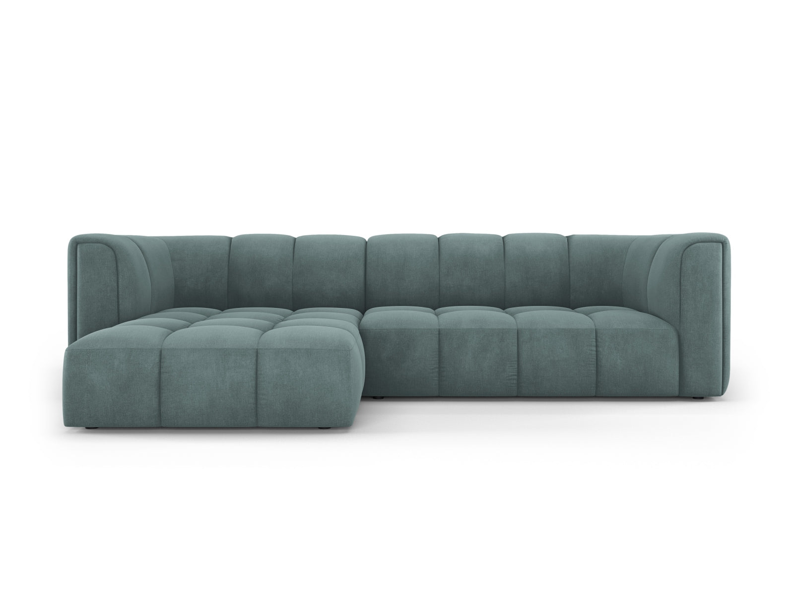 3-Sitzer Ecksofa links modular Moritz in Sea Green-Rebel präsentiert im Onlineshop von KAQTU Design AG. Ecksofa links ist von Cosmopolitan Design