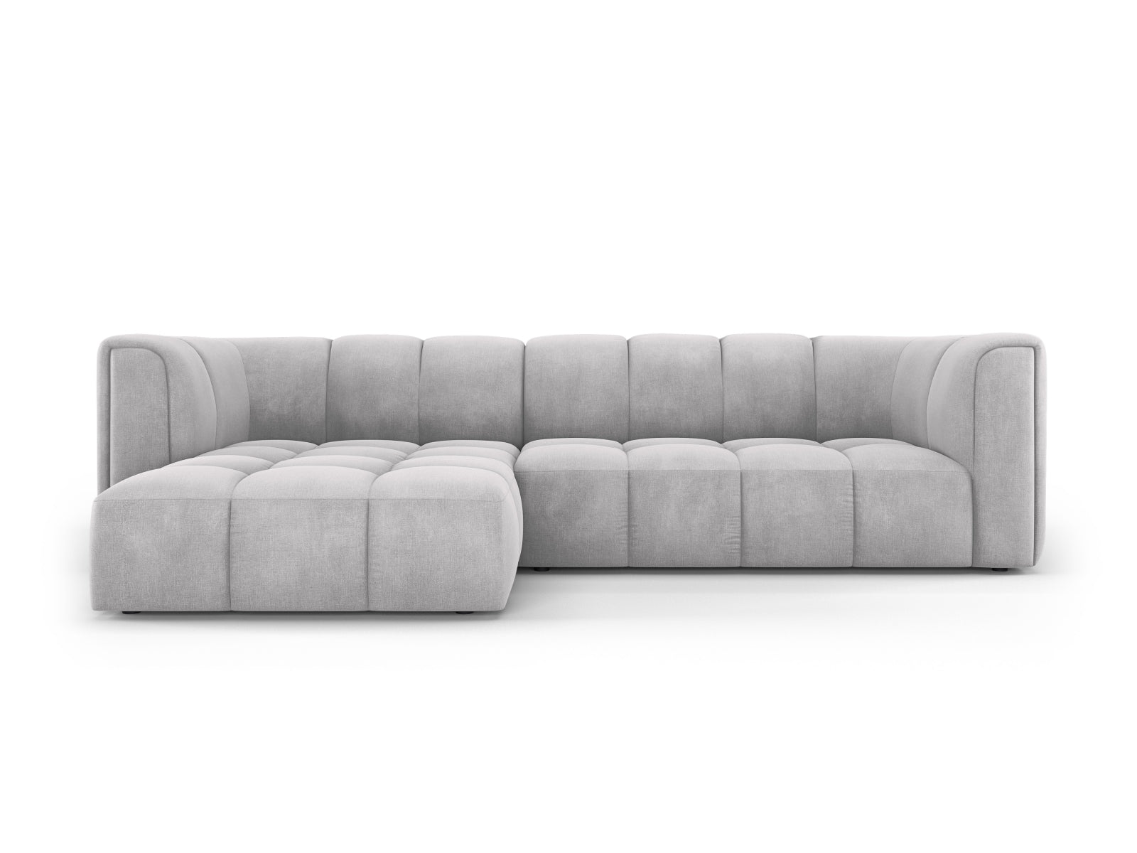 3-Sitzer Ecksofa links modular Moritz in Light Grey-Rebel präsentiert im Onlineshop von KAQTU Design AG. Ecksofa links ist von Cosmopolitan Design