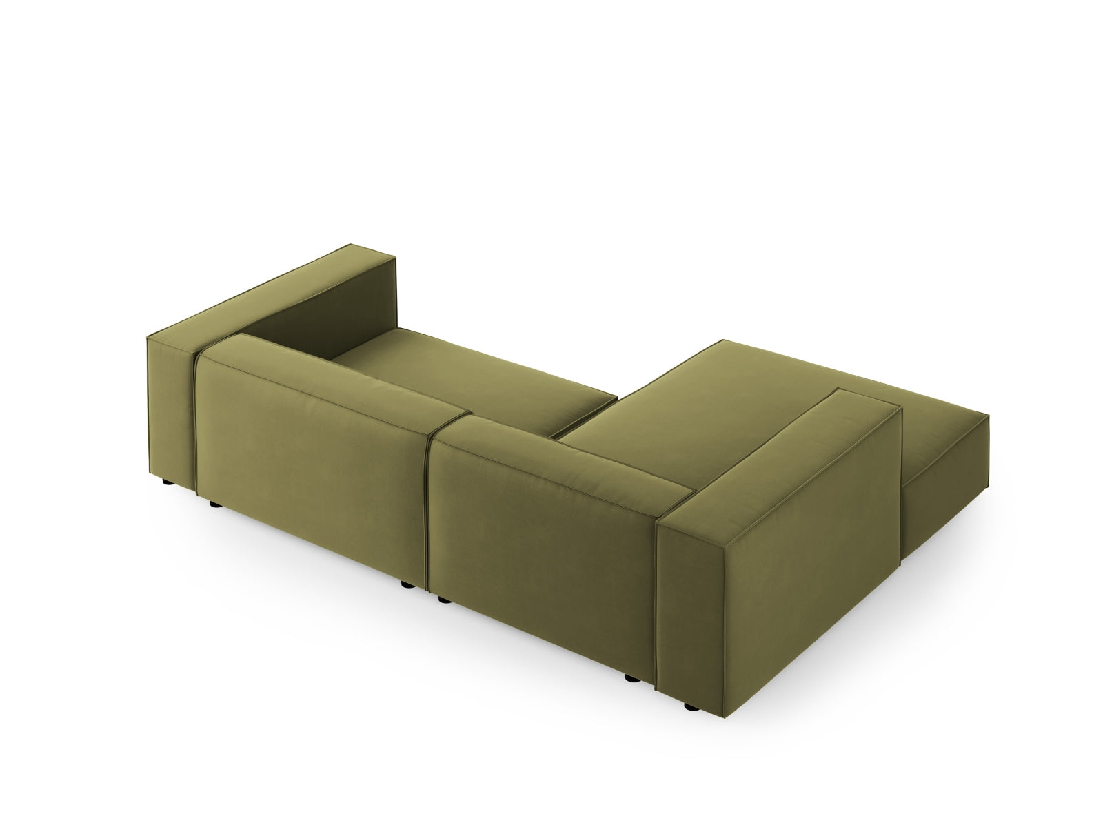 Arendal Velour Ecksofa links 3 Sitzer in Light Green präsentiert im Onlineshop von KAQTU Design AG. Ecksofa links ist von Cosmopolitan Design