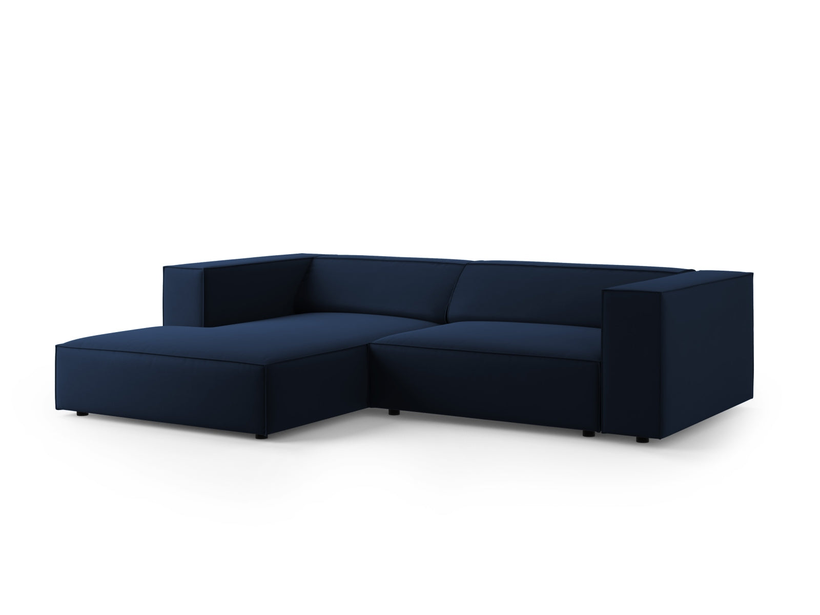 Arendal Velour Ecksofa links 3 Sitzer in Royal Blue präsentiert im Onlineshop von KAQTU Design AG. Ecksofa links ist von Cosmopolitan Design