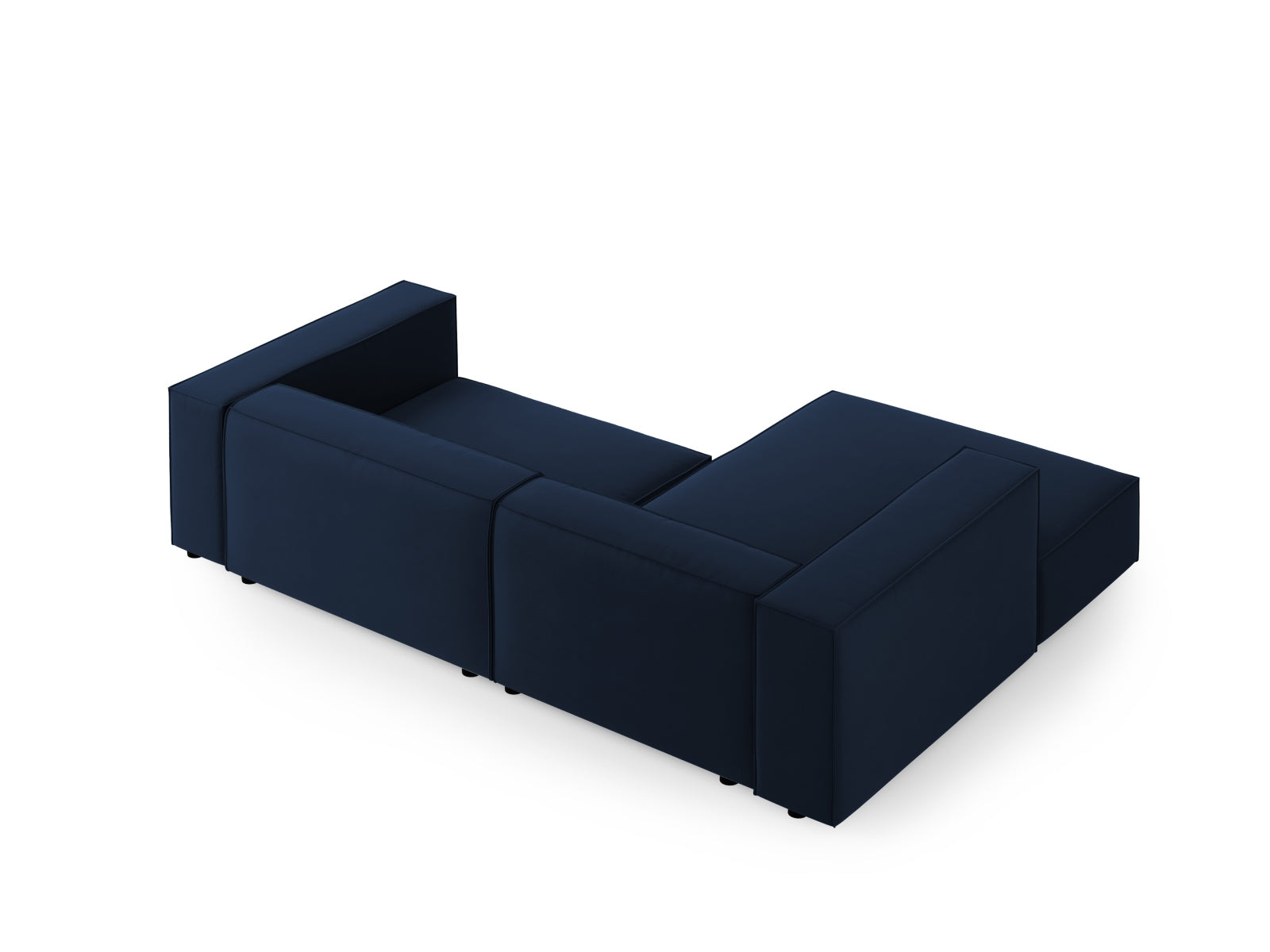 Arendal Velour Ecksofa links 3 Sitzer in Royal Blue präsentiert im Onlineshop von KAQTU Design AG. Ecksofa links ist von Cosmopolitan Design