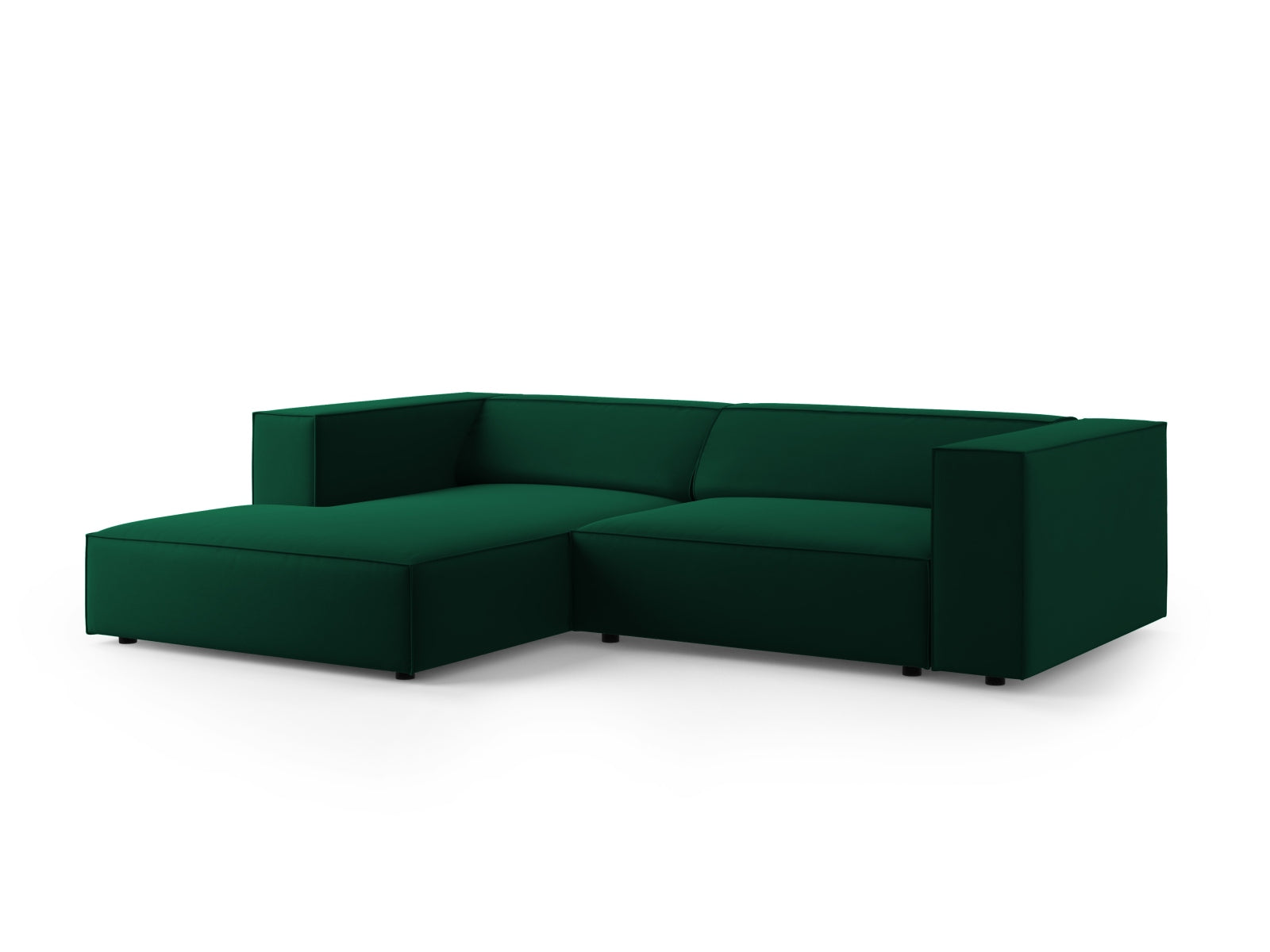 Arendal Velour Ecksofa links 3 Sitzer in Bottle Green präsentiert im Onlineshop von KAQTU Design AG. Ecksofa links ist von Cosmopolitan Design