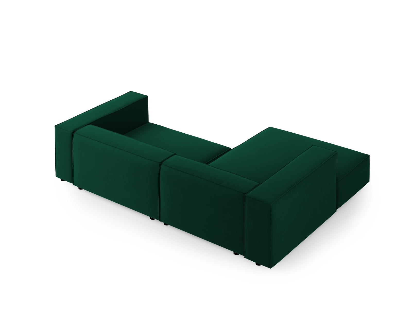 Arendal Velour Ecksofa links 3 Sitzer in Bottle Green präsentiert im Onlineshop von KAQTU Design AG. Ecksofa links ist von Cosmopolitan Design