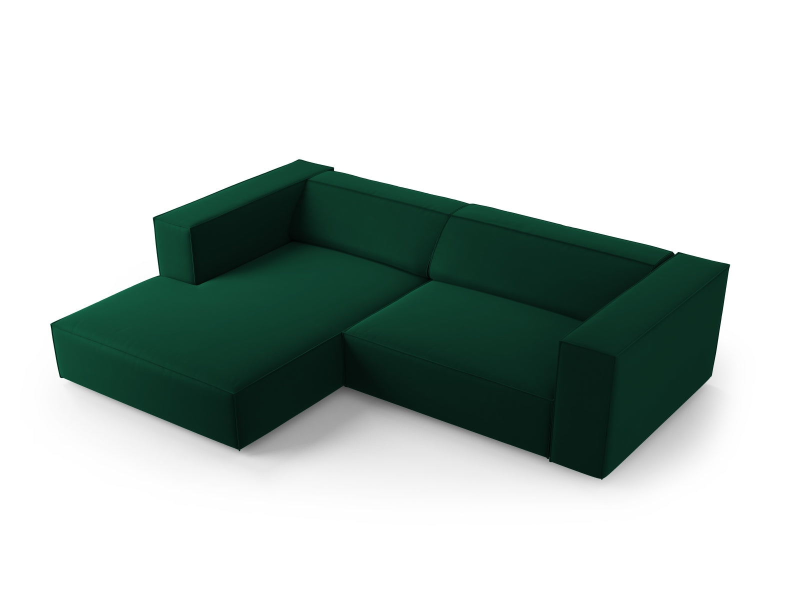 Arendal Velour Ecksofa links 3 Sitzer in Bottle Green präsentiert im Onlineshop von KAQTU Design AG. Ecksofa links ist von Cosmopolitan Design