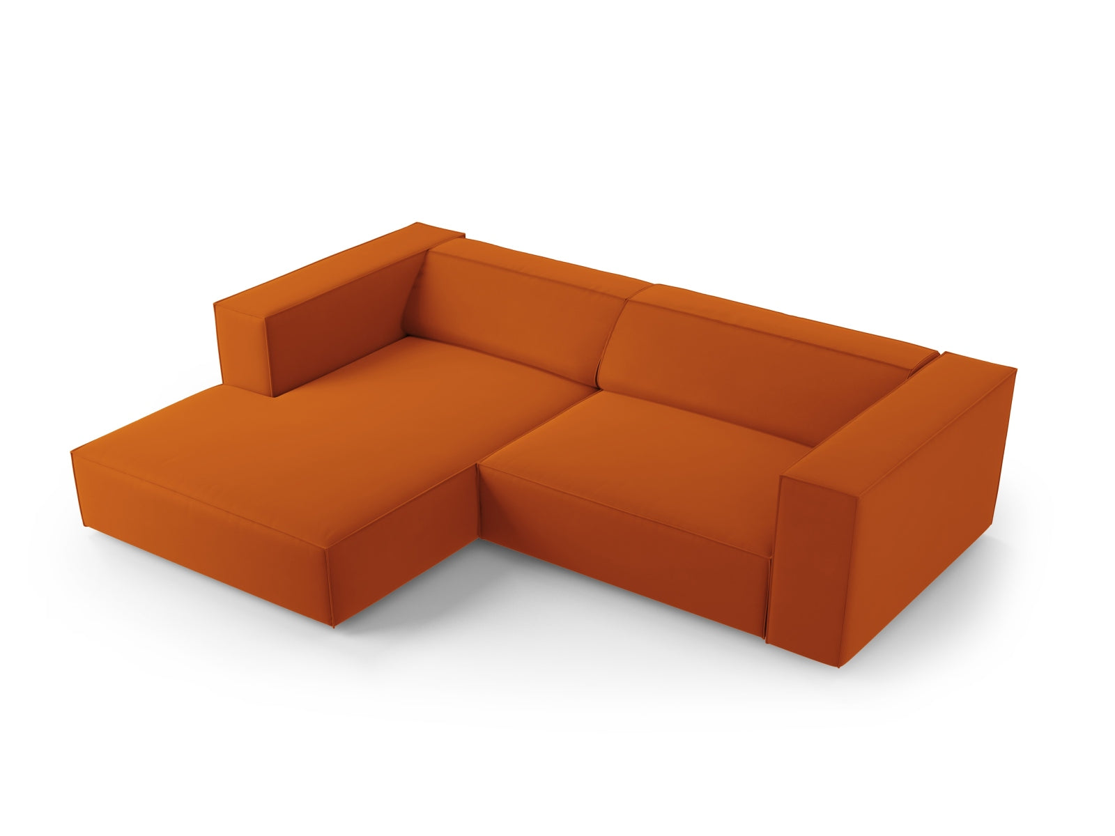 Arendal Velour Ecksofa links 3 Sitzer in Terracotta präsentiert im Onlineshop von KAQTU Design AG. Ecksofa links ist von Cosmopolitan Design