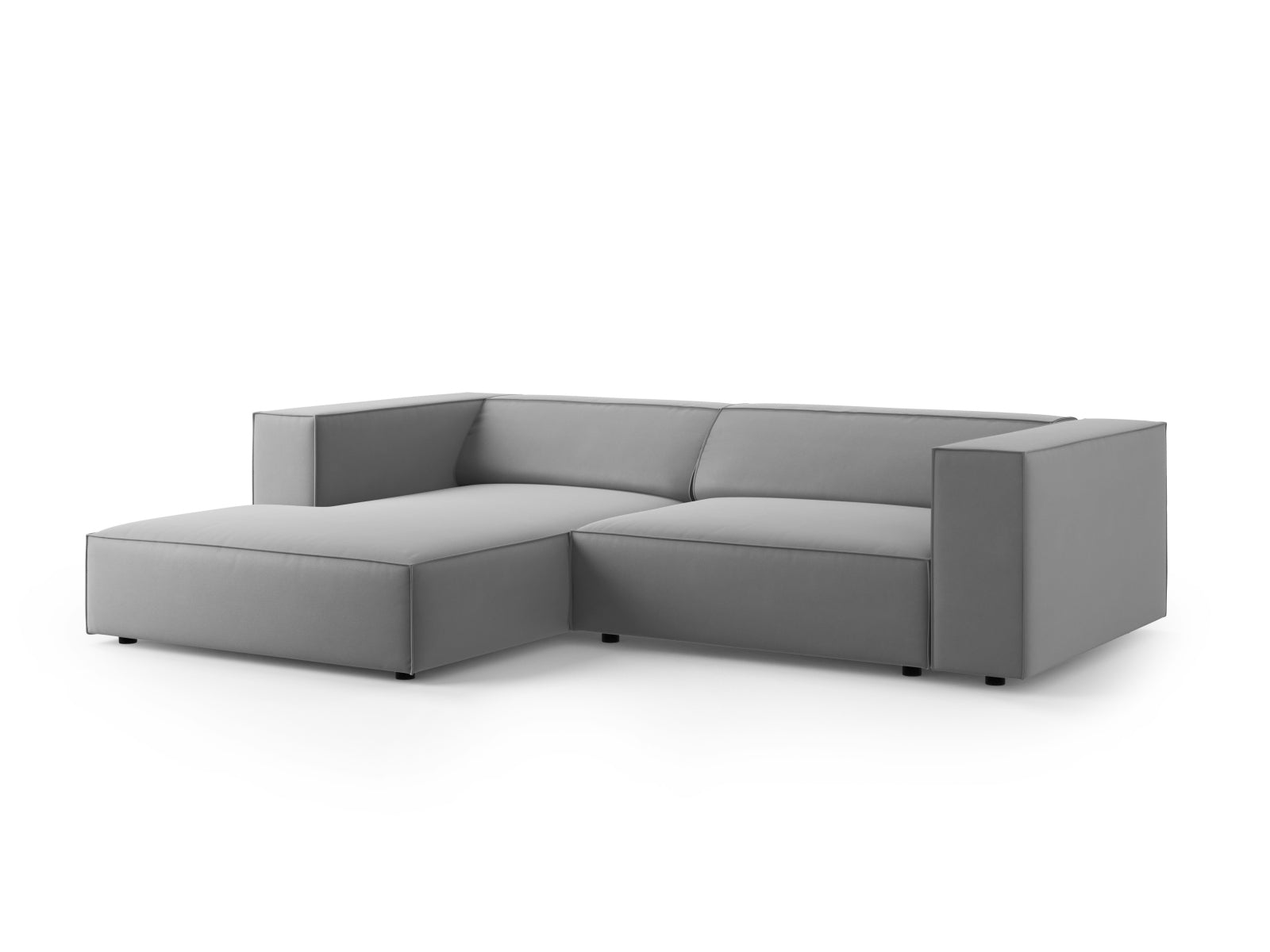 Arendal Velour Ecksofa links 3 Sitzer in Light Grey präsentiert im Onlineshop von KAQTU Design AG. Ecksofa links ist von Cosmopolitan Design