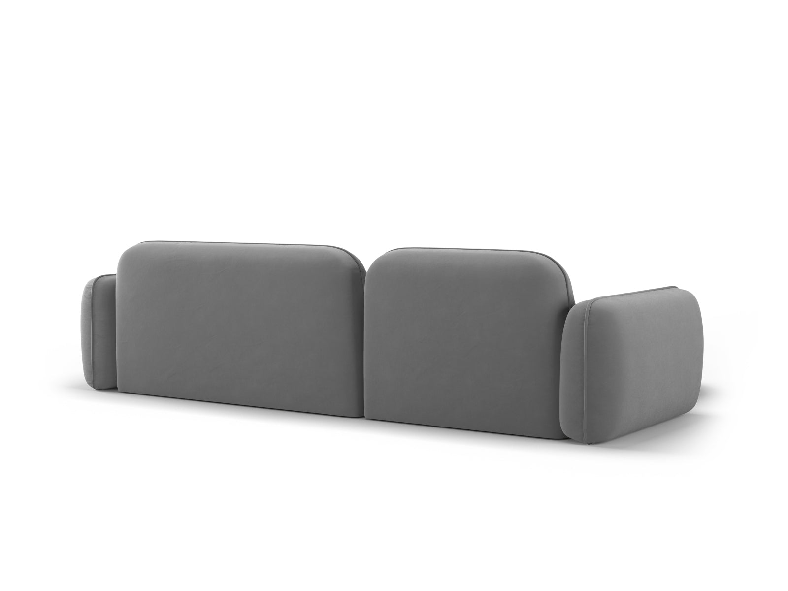 Sydney Velour Modular Ecksofa links 4 Sitzer in Light Grey präsentiert im Onlineshop von KAQTU Design AG. Ecksofa links ist von Cosmopolitan Design