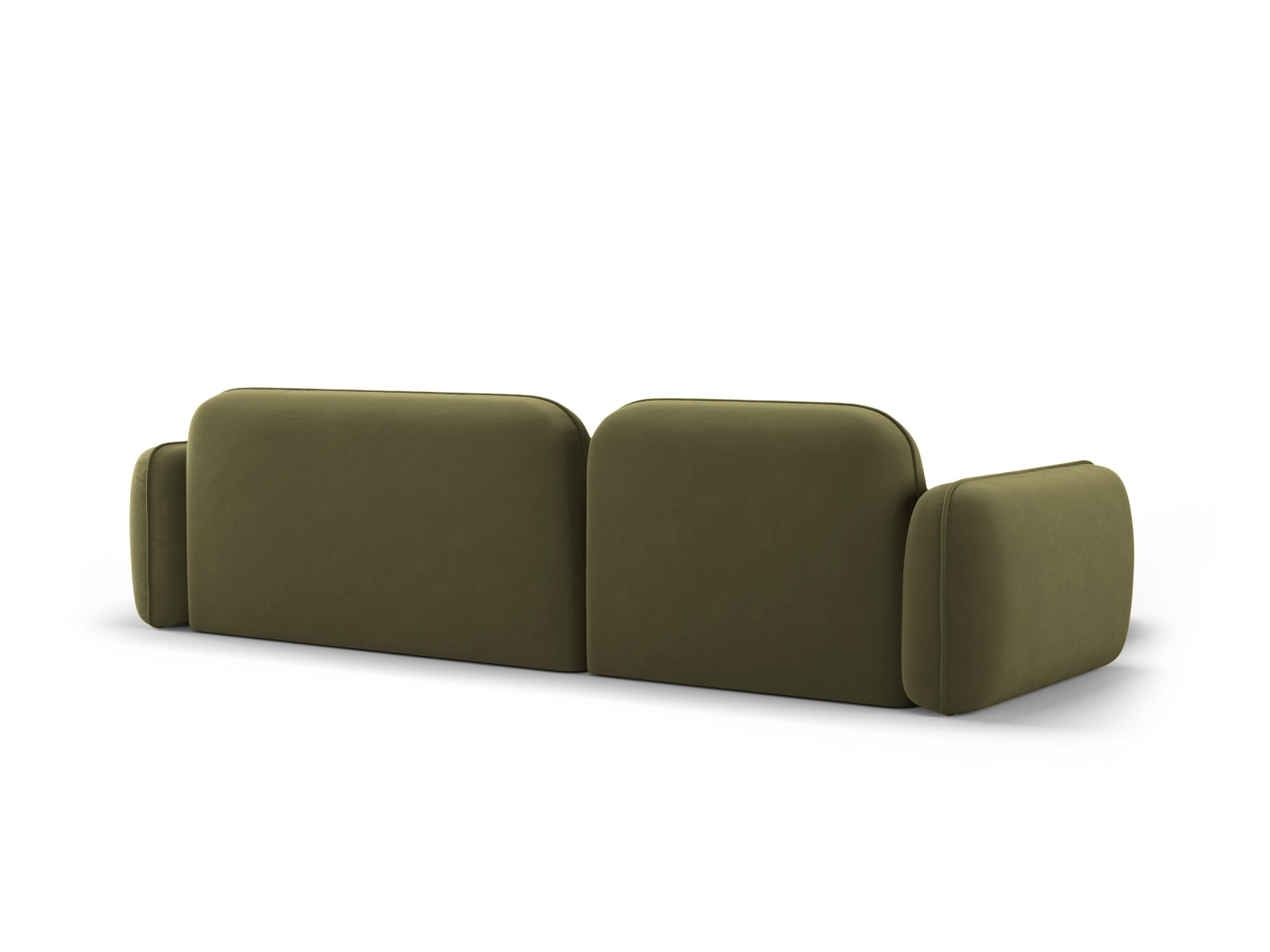 Sydney Velour Modular Ecksofa links 4 Sitzer in Light Green präsentiert im Onlineshop von KAQTU Design AG. Ecksofa links ist von Cosmopolitan Design
