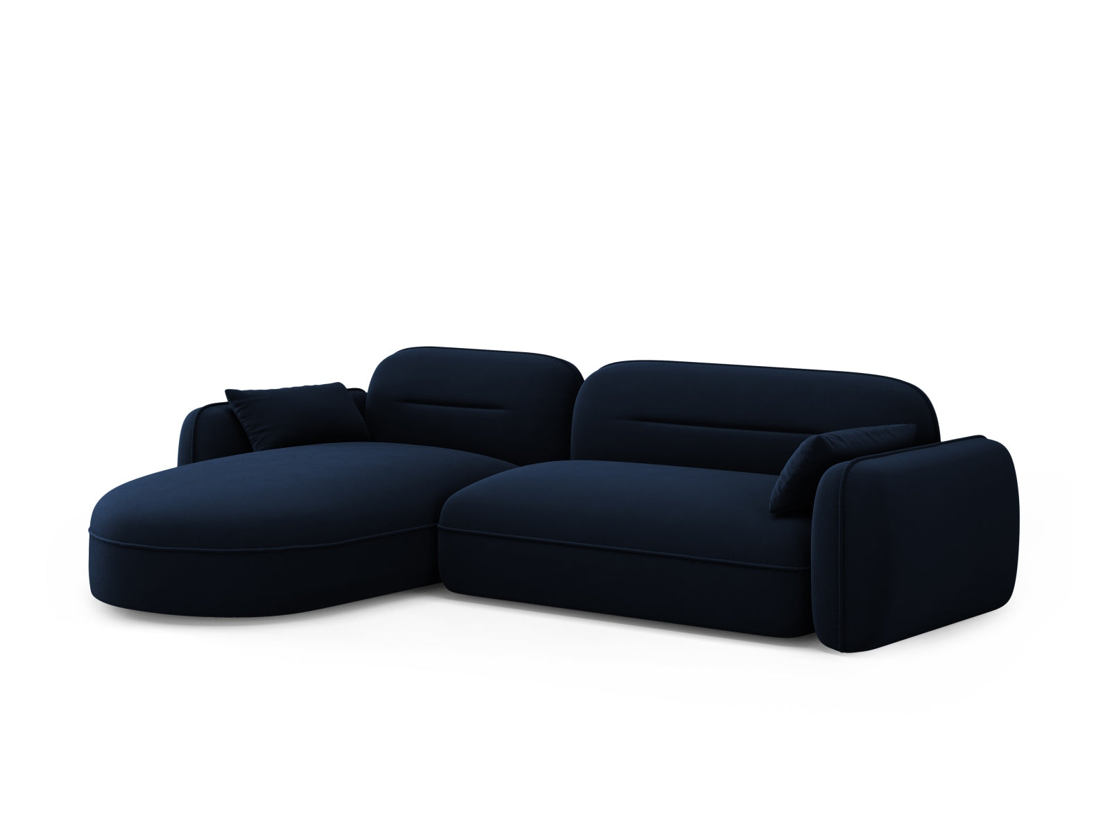 Sydney Velour Modular Ecksofa links 4 Sitzer in Royal Blue präsentiert im Onlineshop von KAQTU Design AG. Ecksofa links ist von Cosmopolitan Design