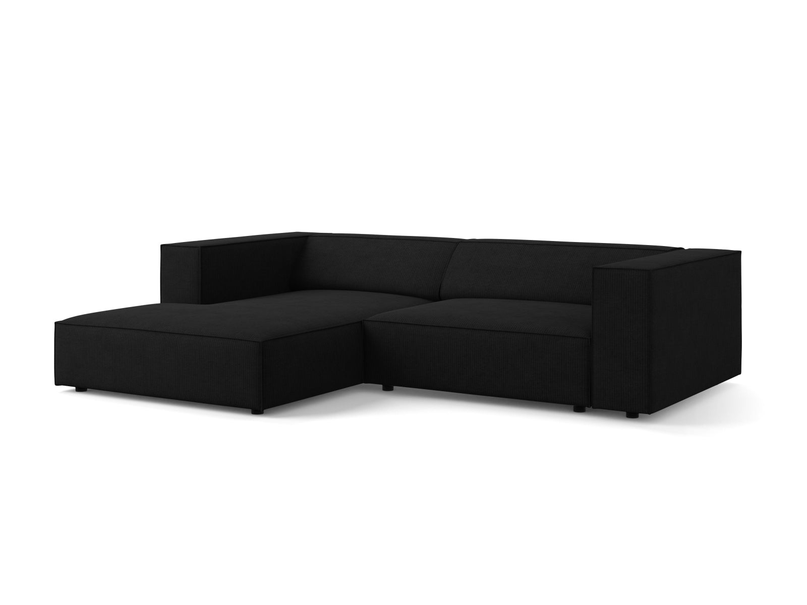 Arendal Ecksofa links 3 Sitzer in Black präsentiert im Onlineshop von KAQTU Design AG. Ecksofa links ist von Cosmopolitan Design