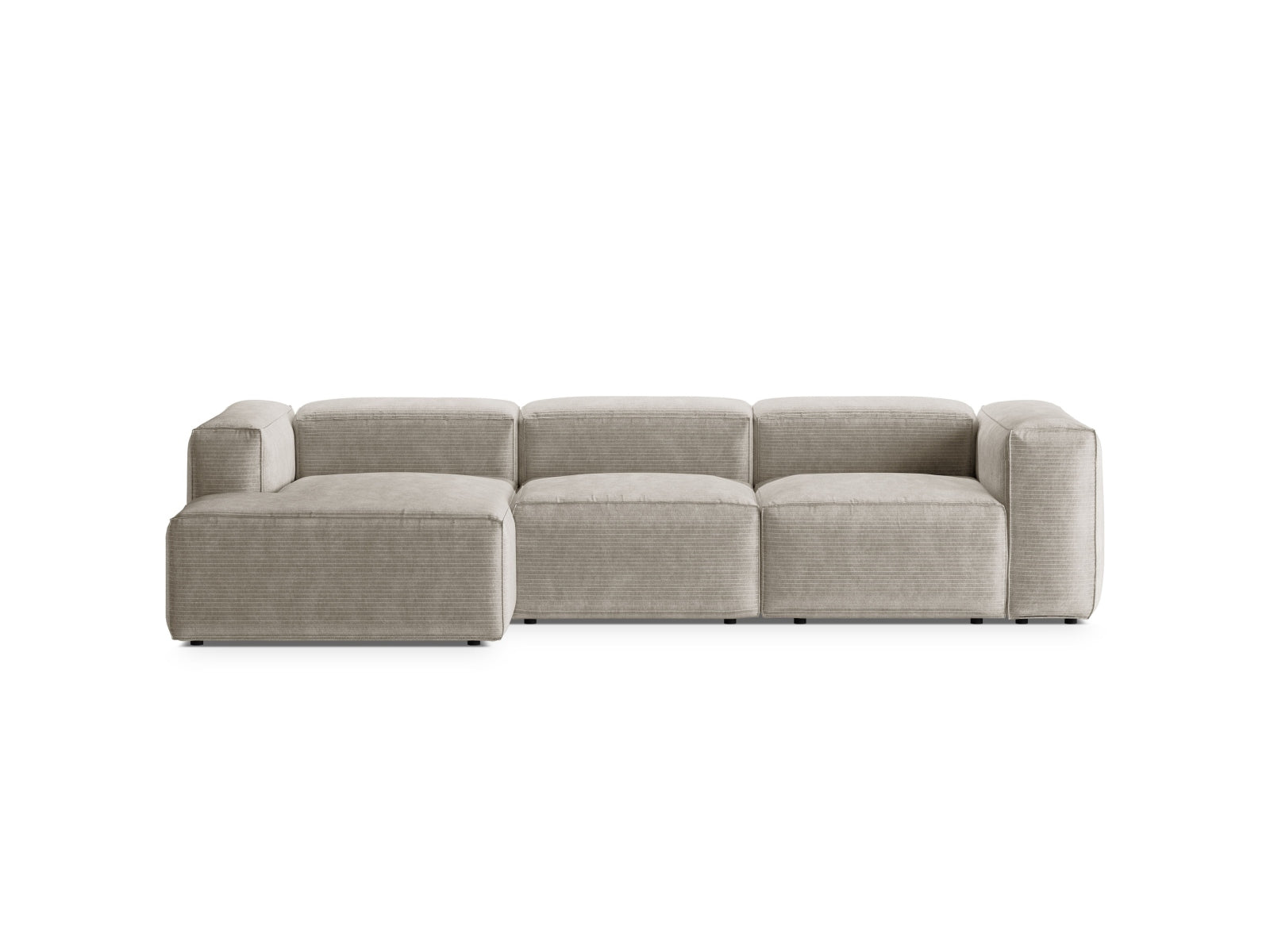 Bergamo Modulares Ecksofa links 3 Sitzer in Ivory präsentiert im Onlineshop von KAQTU Design AG. Ecksofa links ist von Cosmopolitan Design