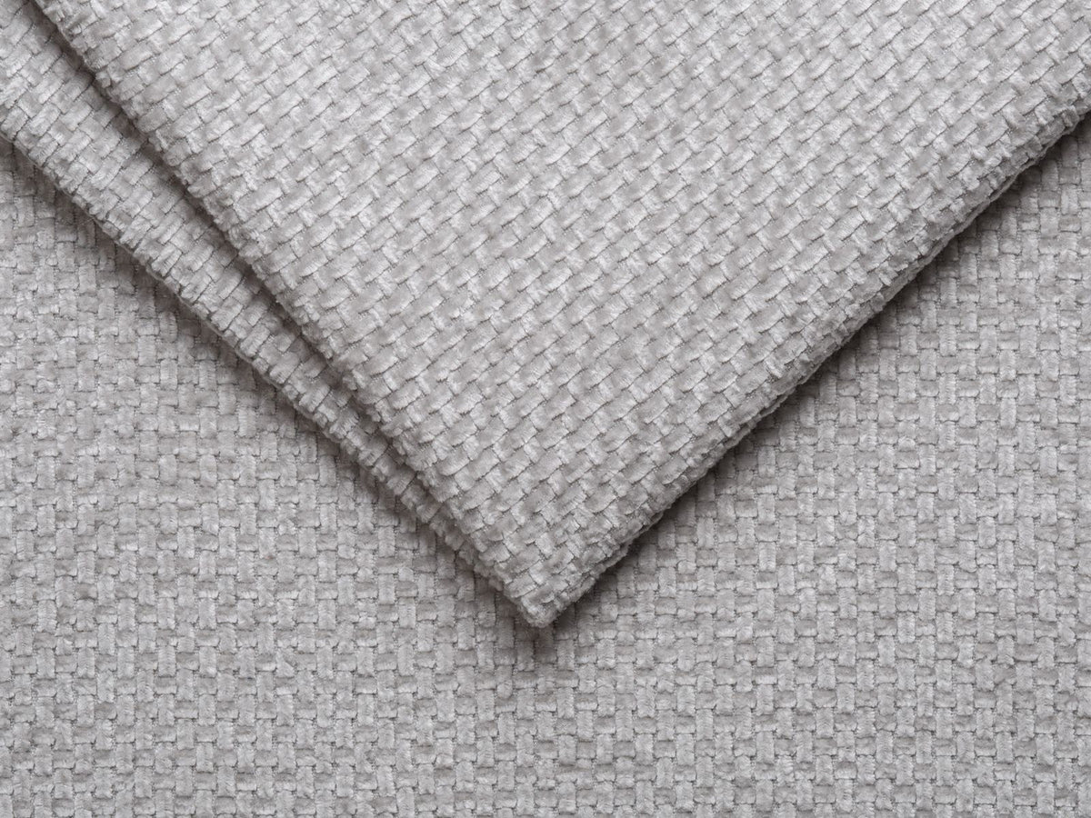 Ecksofa links Chicago in Light Beige-Eden Stoff, Massivholzrahmen mit schwarzen Kunststoffbeinen, Récamiere-Form von Cosmopolitan Design.
