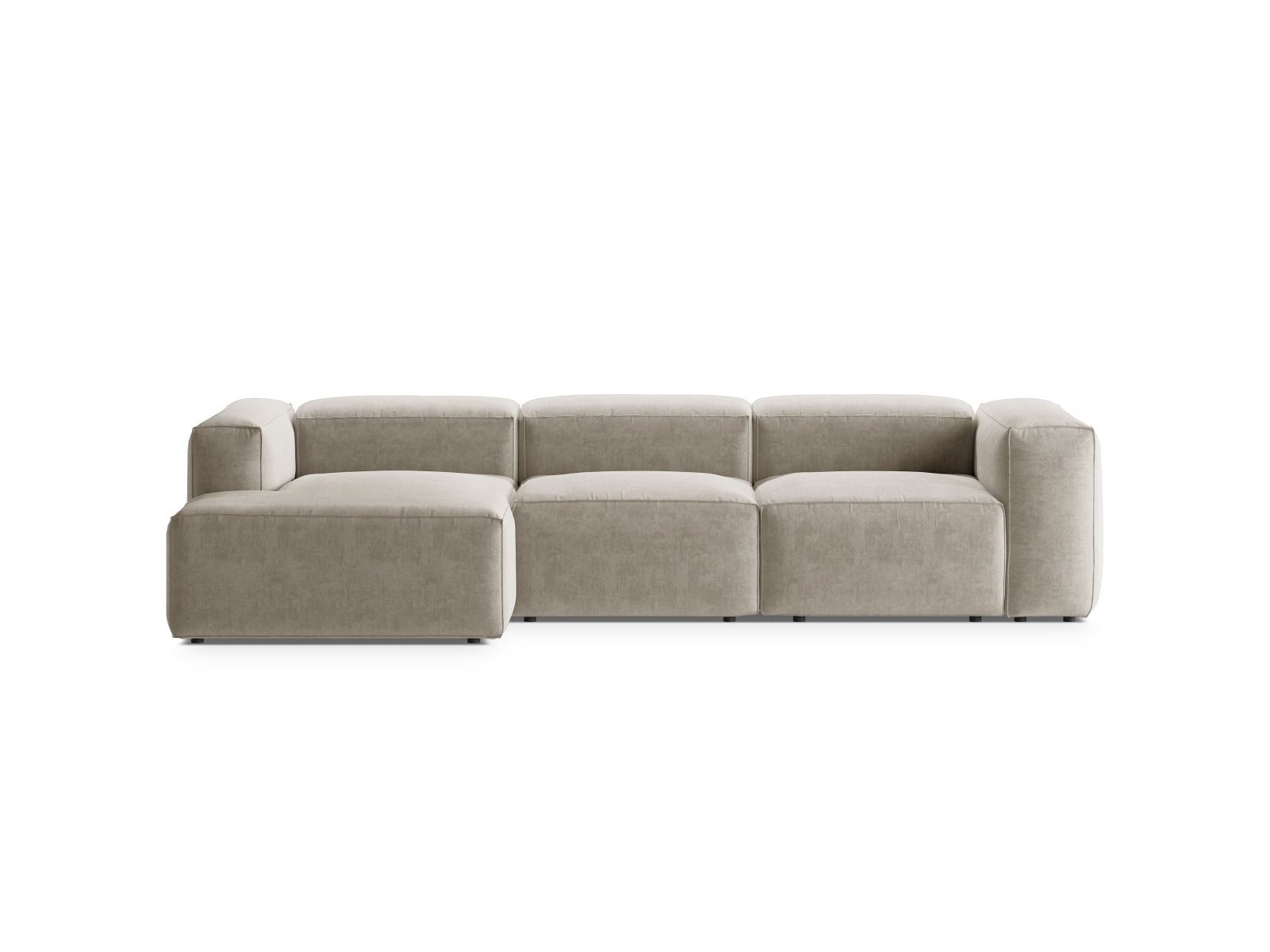Bergamo Modulares Ecksofa links 3 Sitzer in Beige präsentiert im Onlineshop von KAQTU Design AG. Ecksofa links ist von Cosmopolitan Design