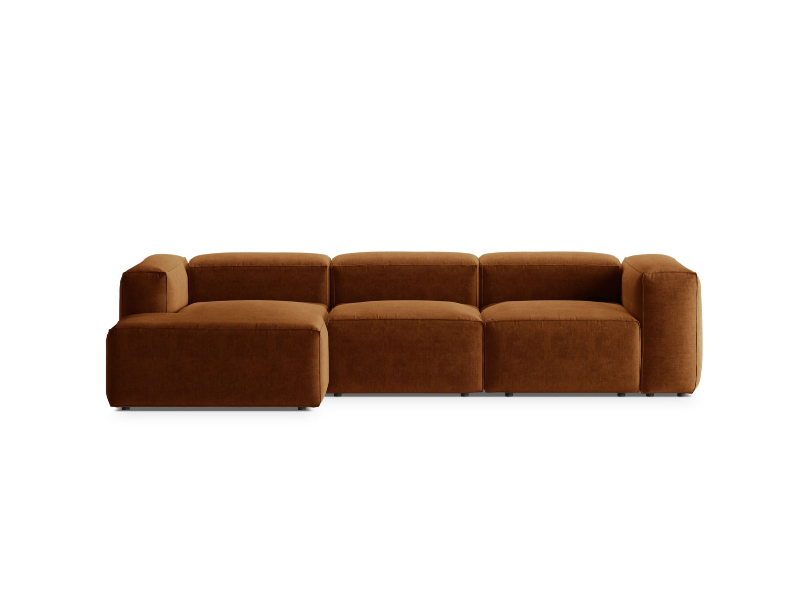 Bergamo Modulares Ecksofa links 3 Sitzer in Brick präsentiert im Onlineshop von KAQTU Design AG. Ecksofa links ist von Cosmopolitan Design