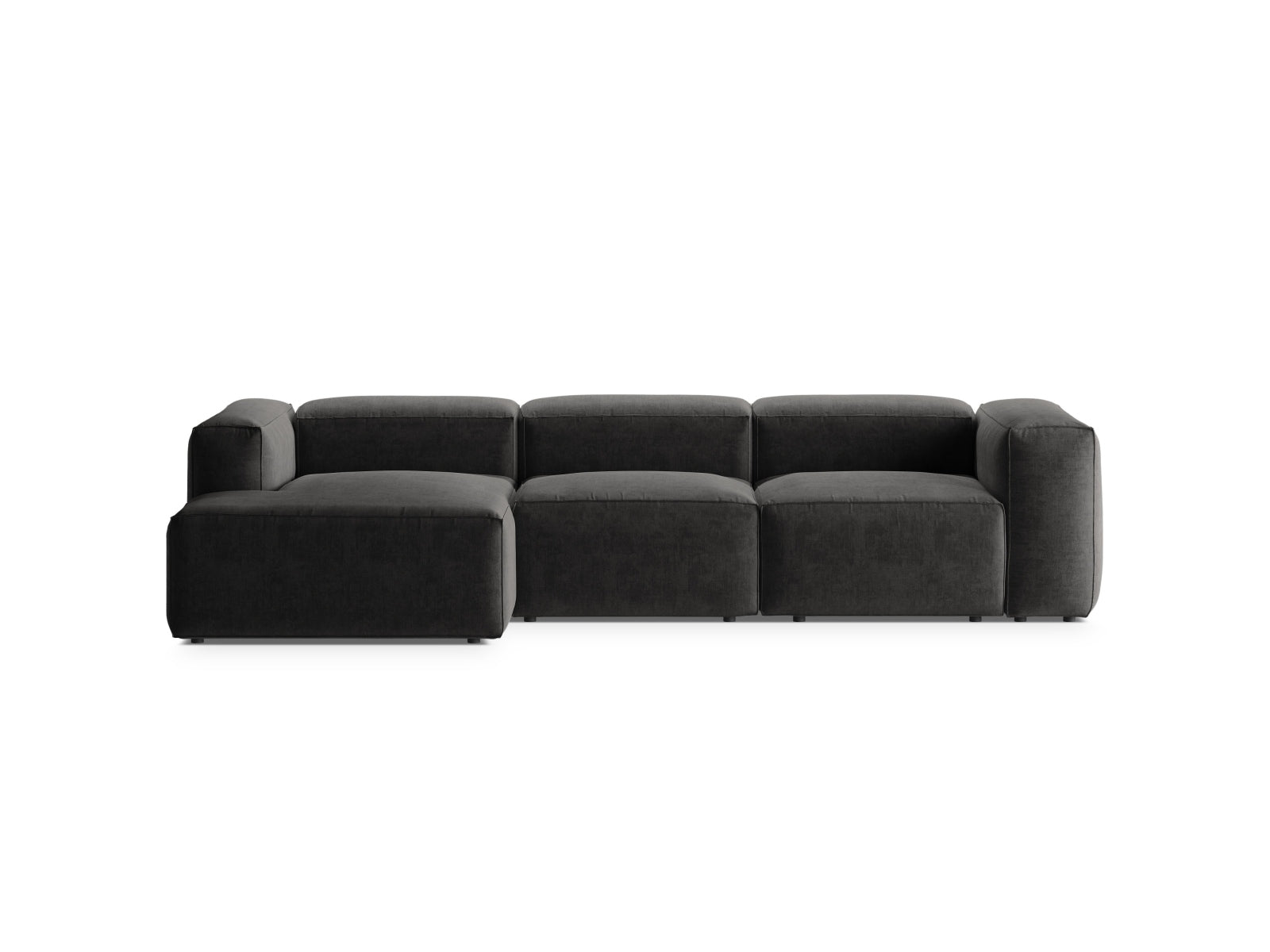 Bergamo Modulares Ecksofa links 3 Sitzer in Graphite präsentiert im Onlineshop von KAQTU Design AG. Ecksofa links ist von Cosmopolitan Design