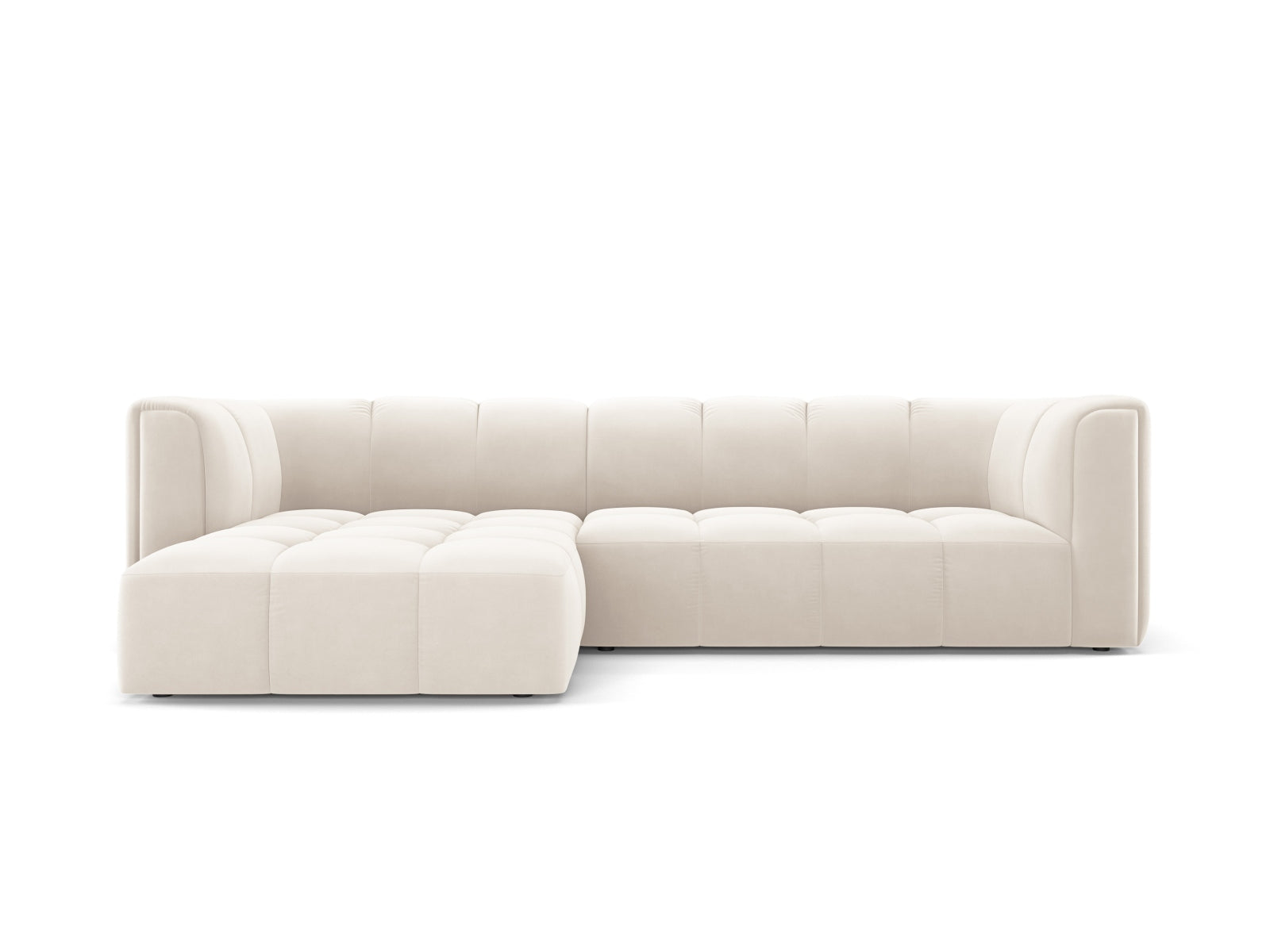 3-Sitzer Modular Ecksofa links Moritz in Light Beige-Bluvel präsentiert im Onlineshop von KAQTU Design AG. Ecksofa links ist von Cosmopolitan Design