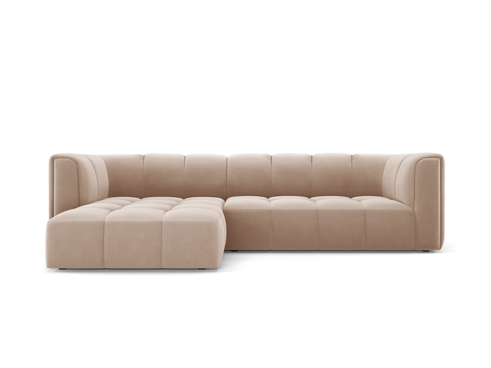 3-Sitzer Modular Ecksofa links Moritz in Beige-Bluvel präsentiert im Onlineshop von KAQTU Design AG. Ecksofa links ist von Cosmopolitan Design