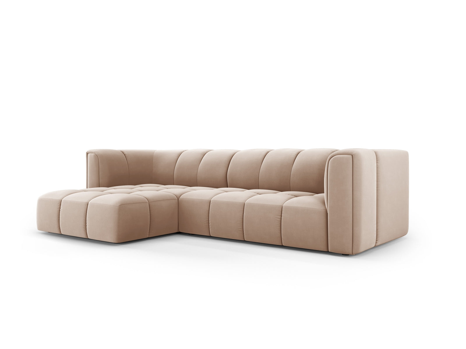 Beige-modulares 3-Sitzer-Ecksofa Moritz von Cosmopolitan Design, stilvoll und komfortabel, ideal für moderne Wohnräume.