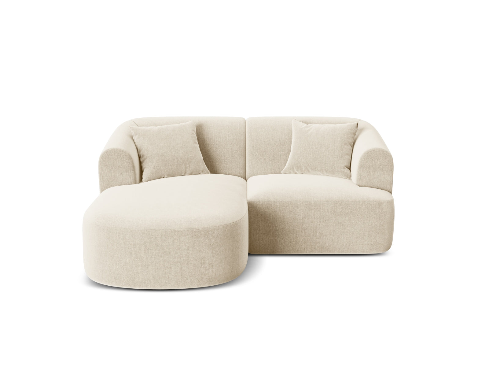 Campi Velour Modular Ecksofa links 3 Sitzer in Light Beige präsentiert im Onlineshop von KAQTU Design AG. Ecksofa links ist von Cosmopolitan Design