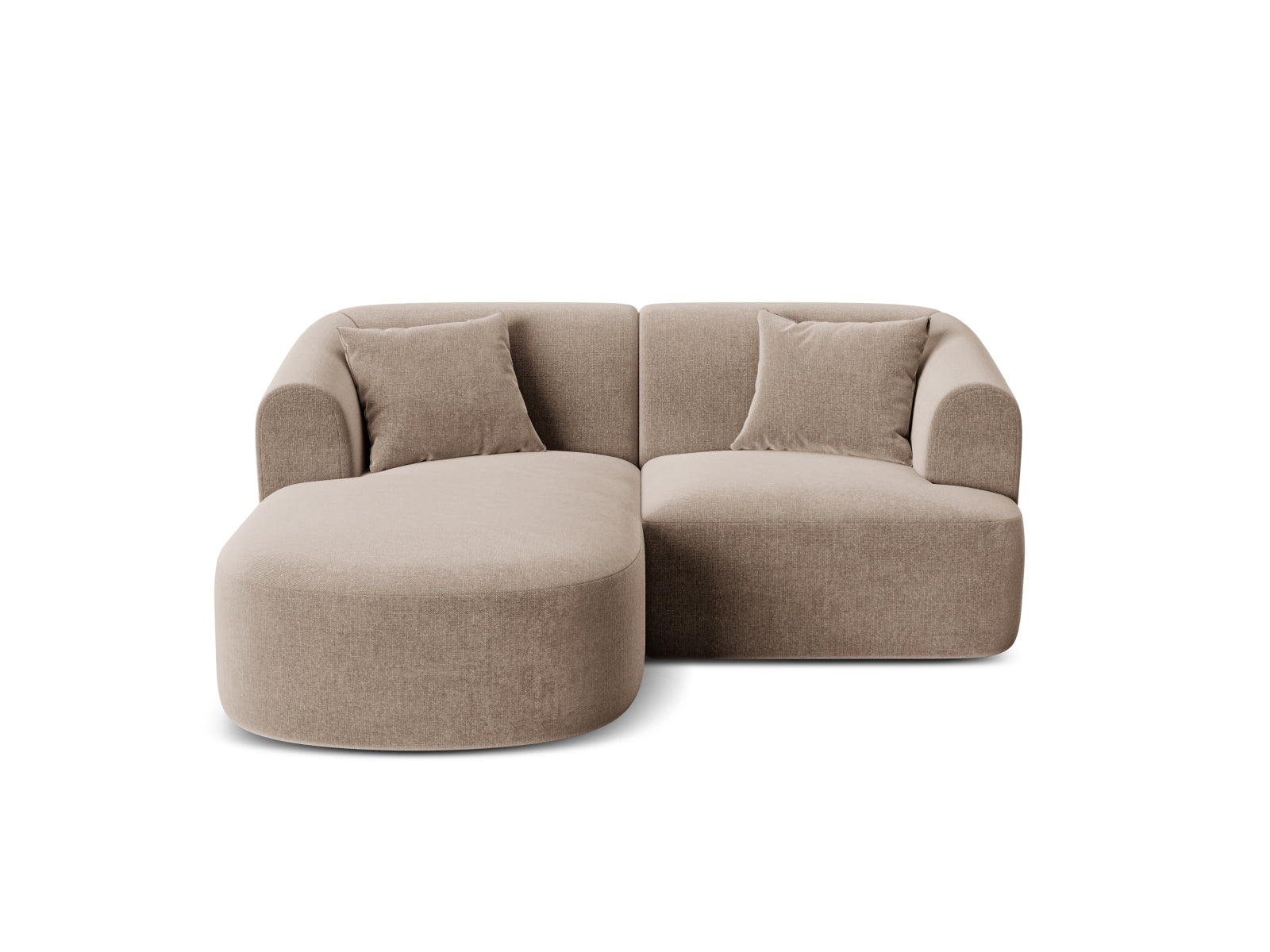 Campi Velour Modular Ecksofa links 3 Sitzer in Dark Beige präsentiert im Onlineshop von KAQTU Design AG. Ecksofa links ist von Cosmopolitan Design