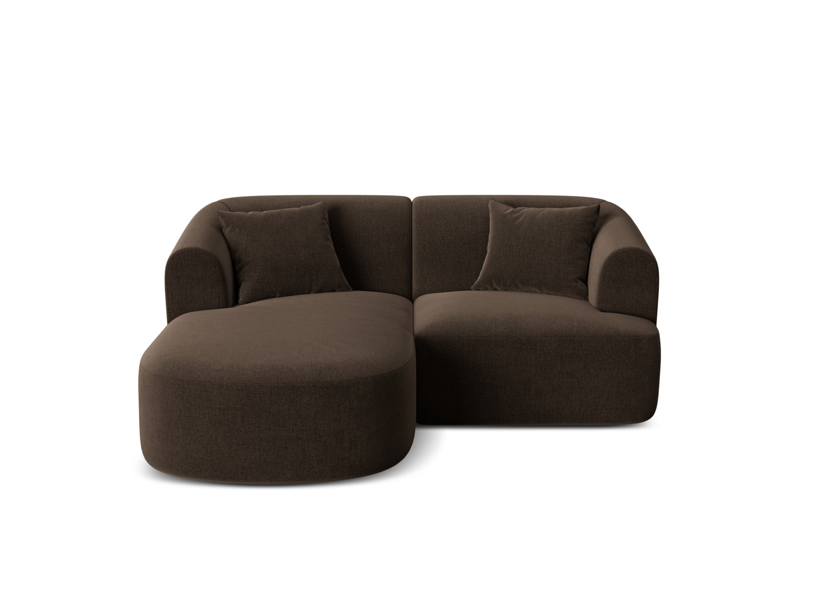 Campi Velour Modular Ecksofa links 3 Sitzer in Chocolate präsentiert im Onlineshop von KAQTU Design AG. Ecksofa links ist von Cosmopolitan Design
