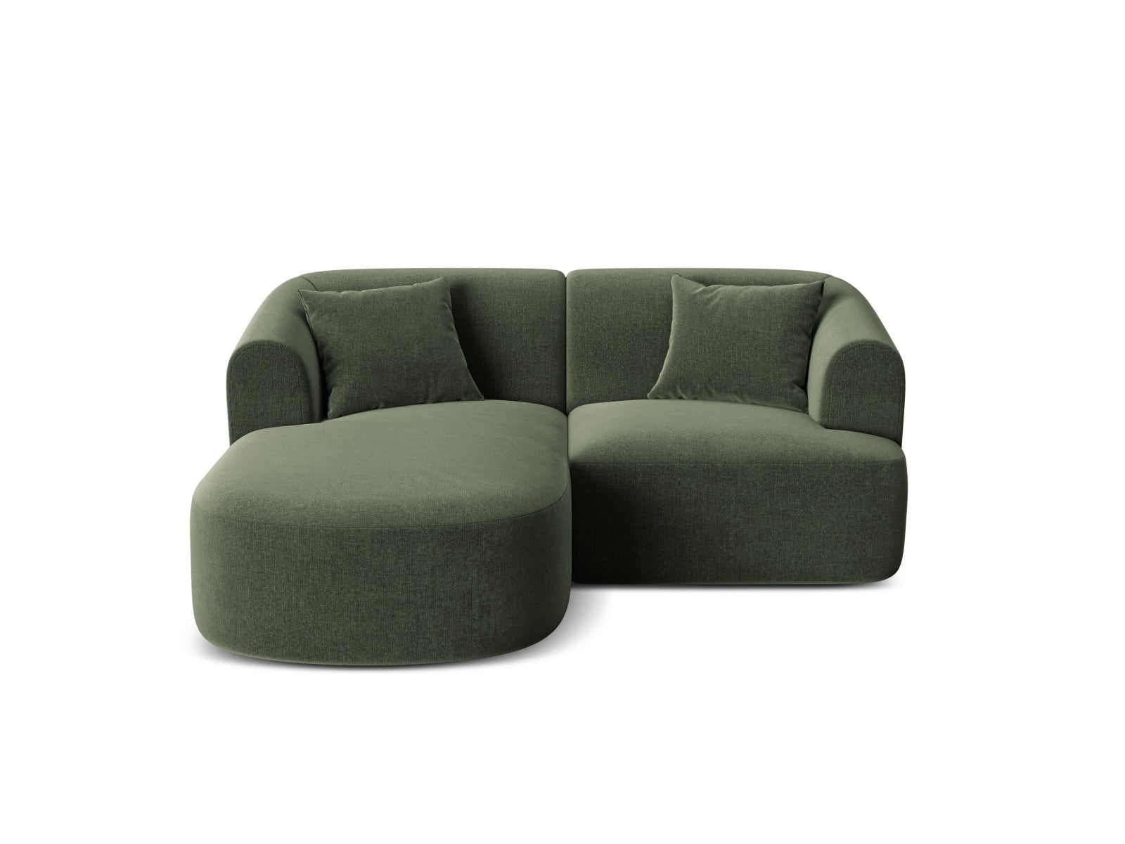 Campi Velour Modular Ecksofa links 3 Sitzer in Green präsentiert im Onlineshop von KAQTU Design AG. Ecksofa links ist von Cosmopolitan Design