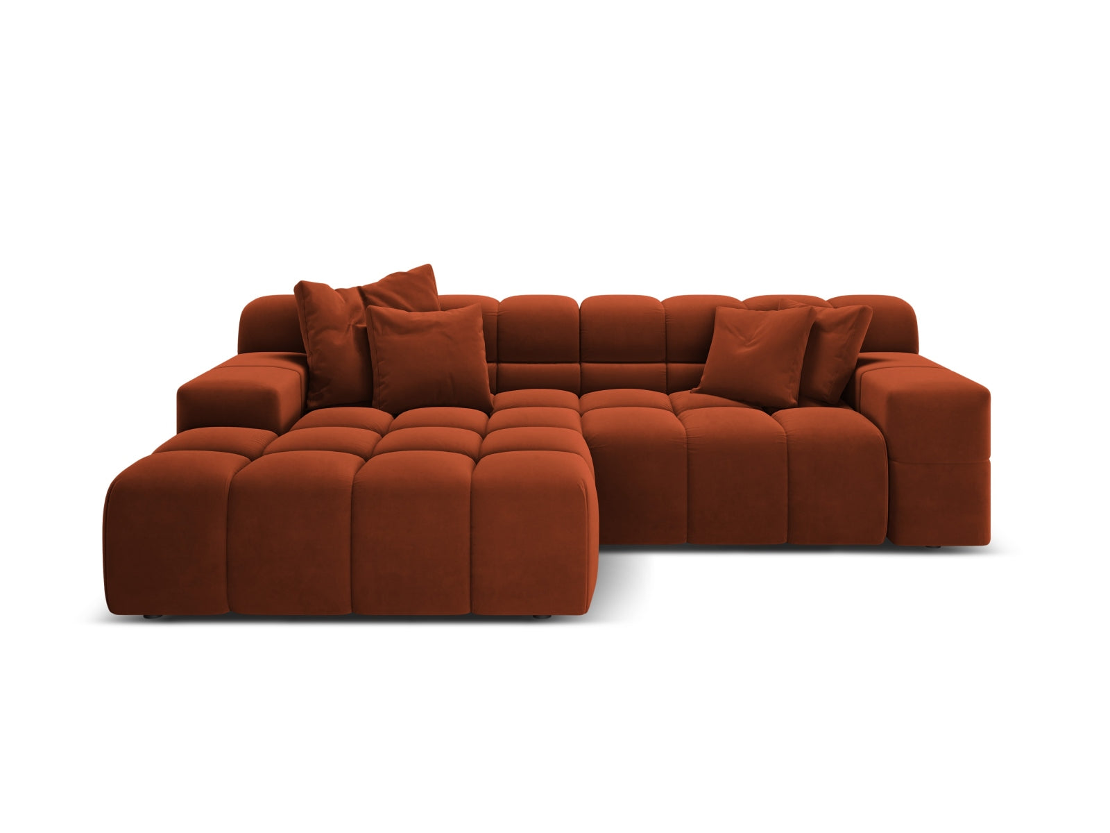 2-Sitzer Ecksofa links Hawaii in Auburn-Magic Velvet präsentiert im Onlineshop von KAQTU Design AG. Ecksofa links ist von Cosmopolitan Design