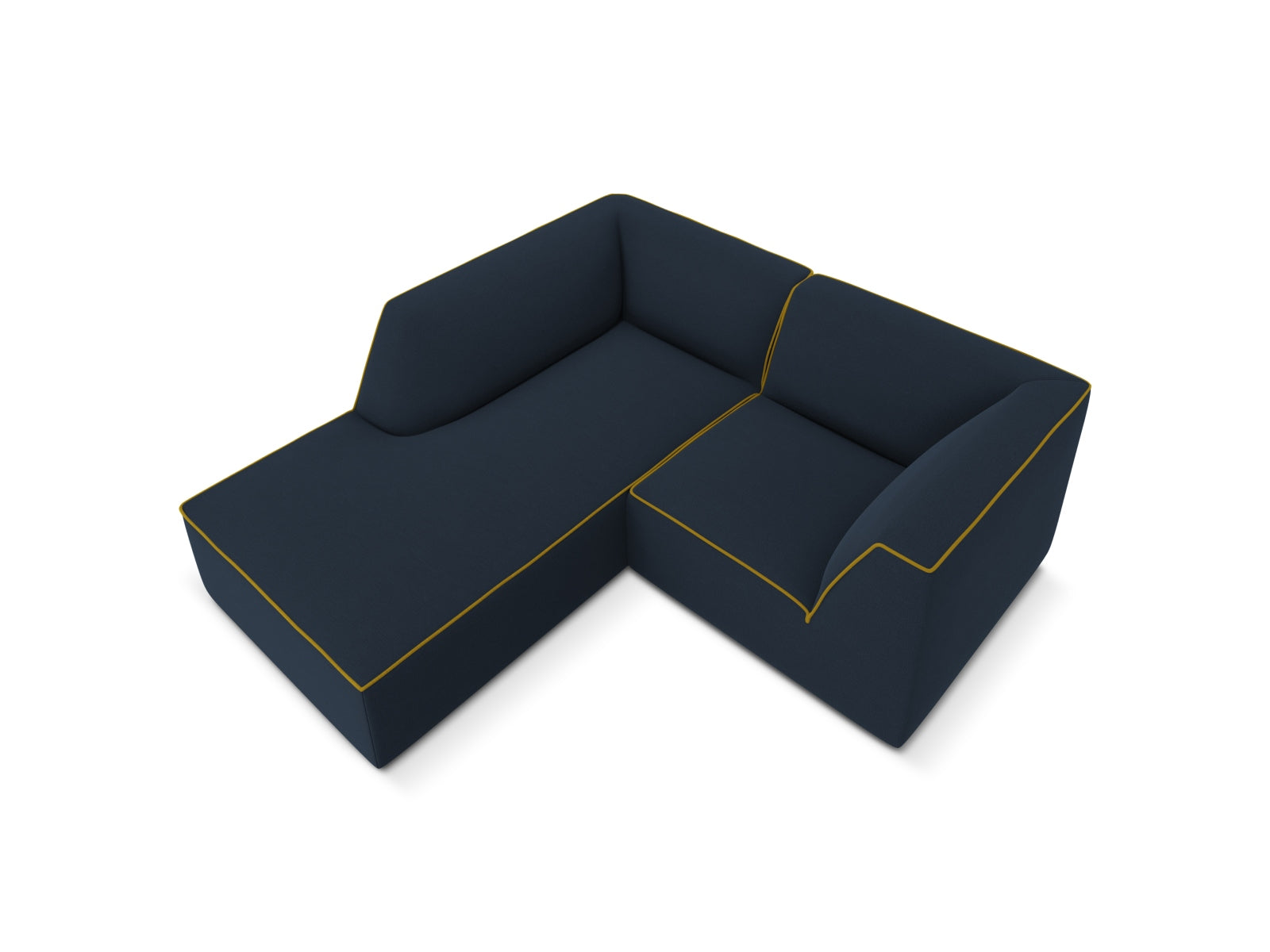 Oslo Modulares Ecksofa links 3 Sitzer in Royal Blue, Yellow präsentiert im Onlineshop von KAQTU Design AG. Ecksofa links ist von Cosmopolitan Design