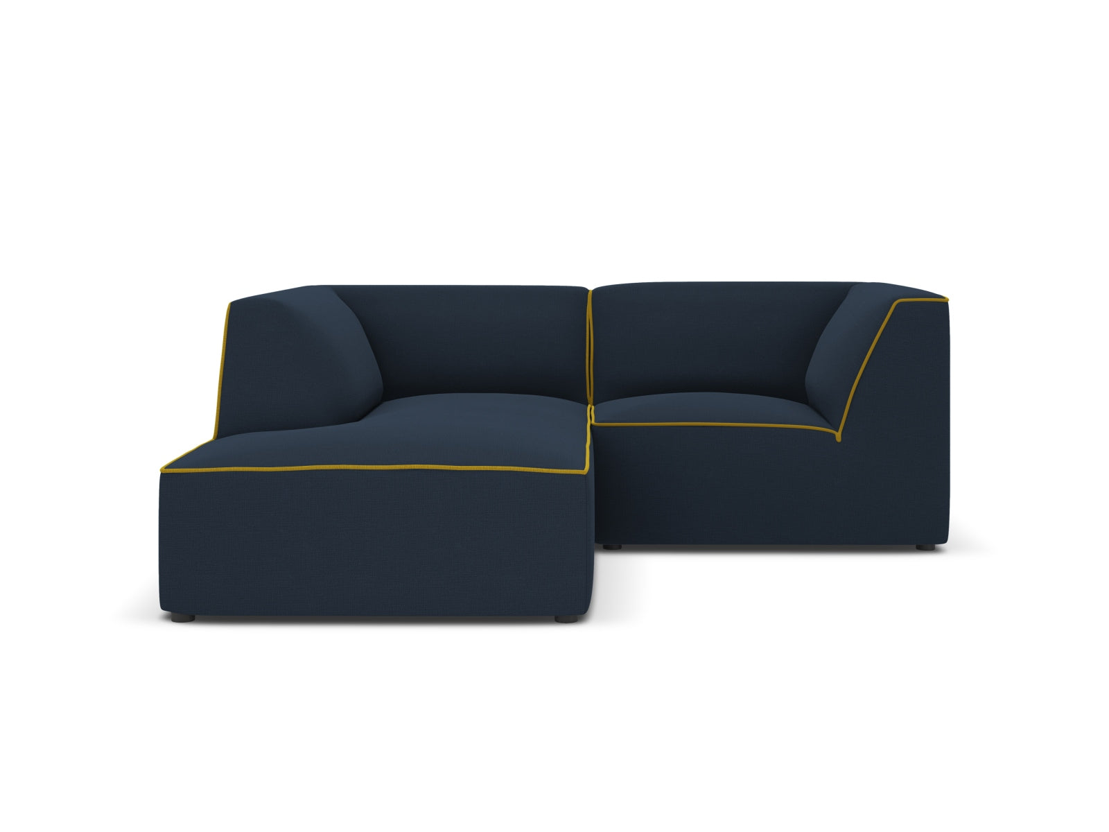 Oslo Modulares Ecksofa links 3 Sitzer in Royal Blue, Yellow präsentiert im Onlineshop von KAQTU Design AG. Ecksofa links ist von Cosmopolitan Design