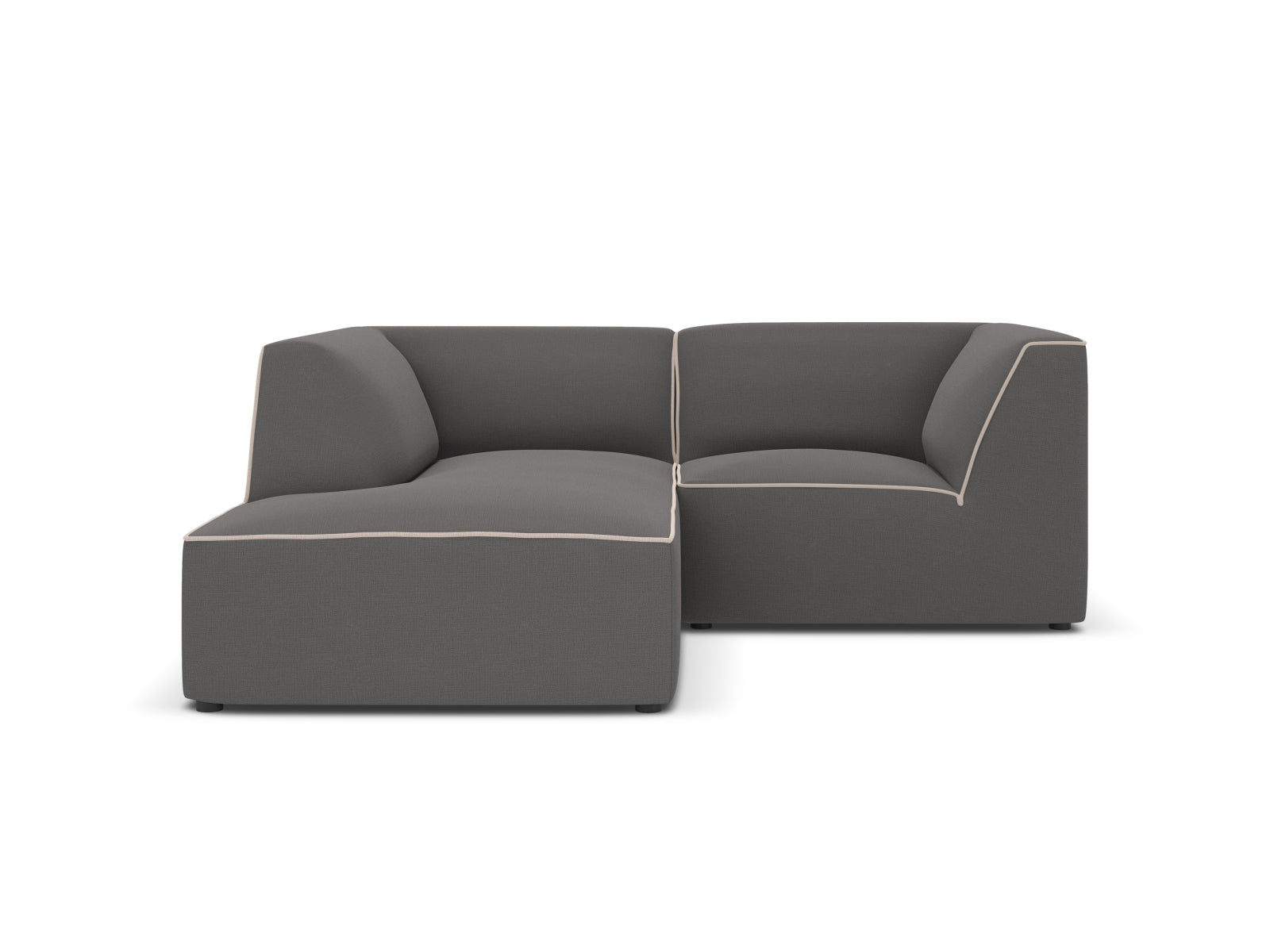 Oslo Modulares Ecksofa links 3 Sitzer in Grey, Grey Beige Melange präsentiert im Onlineshop von KAQTU Design AG. Ecksofa links ist von Cosmopolitan Design