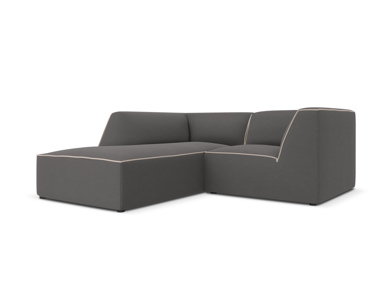 Oslo Modulares Ecksofa links 3 Sitzer in Grey, Grey Beige Melange präsentiert im Onlineshop von KAQTU Design AG. Ecksofa links ist von Cosmopolitan Design