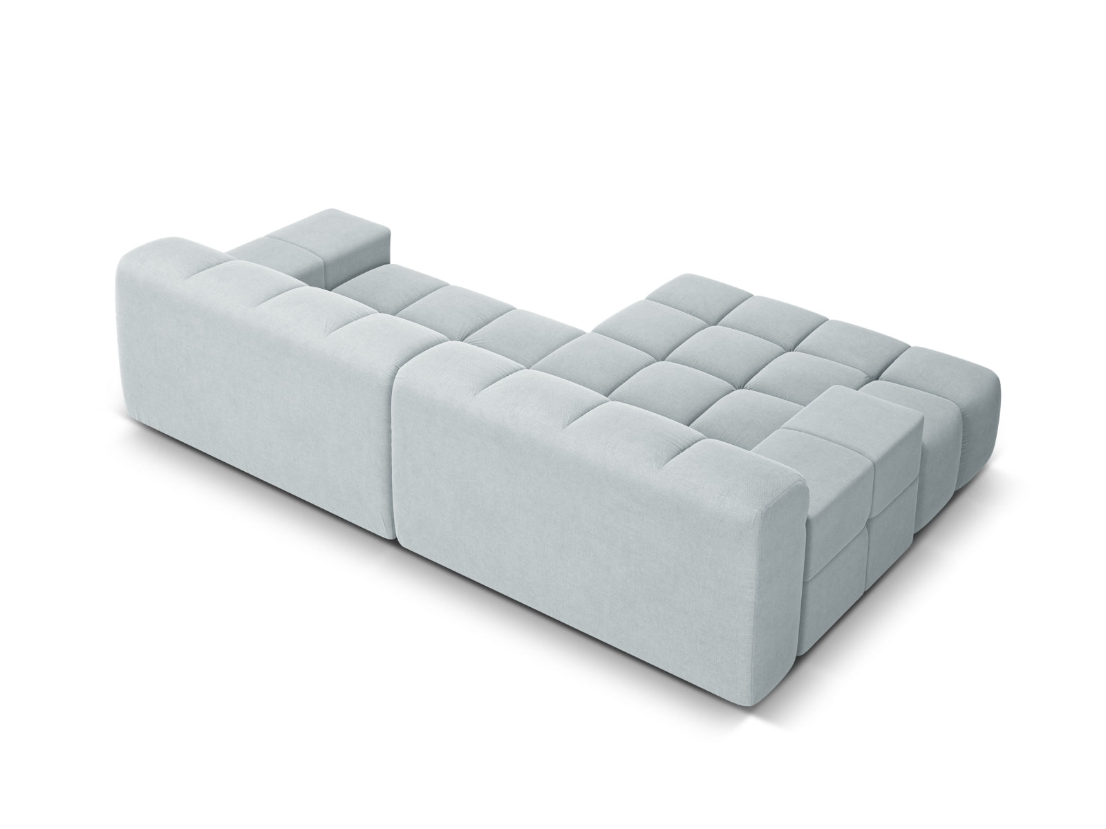 Stylisches 2-Sitzer Ecksofa links Hawaii in dezentem Grau, ideal für moderne Wohnräume, erhältlich bei Cosmopolitan Design.