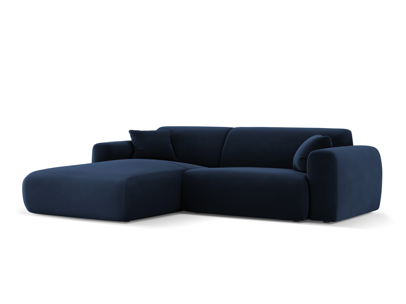 Nolio Velour Ecksofa links 4 Sitzer 170cm in Royal Blue präsentiert im Onlineshop von KAQTU Design AG. Ecksofa links ist von Cosmopolitan Design
