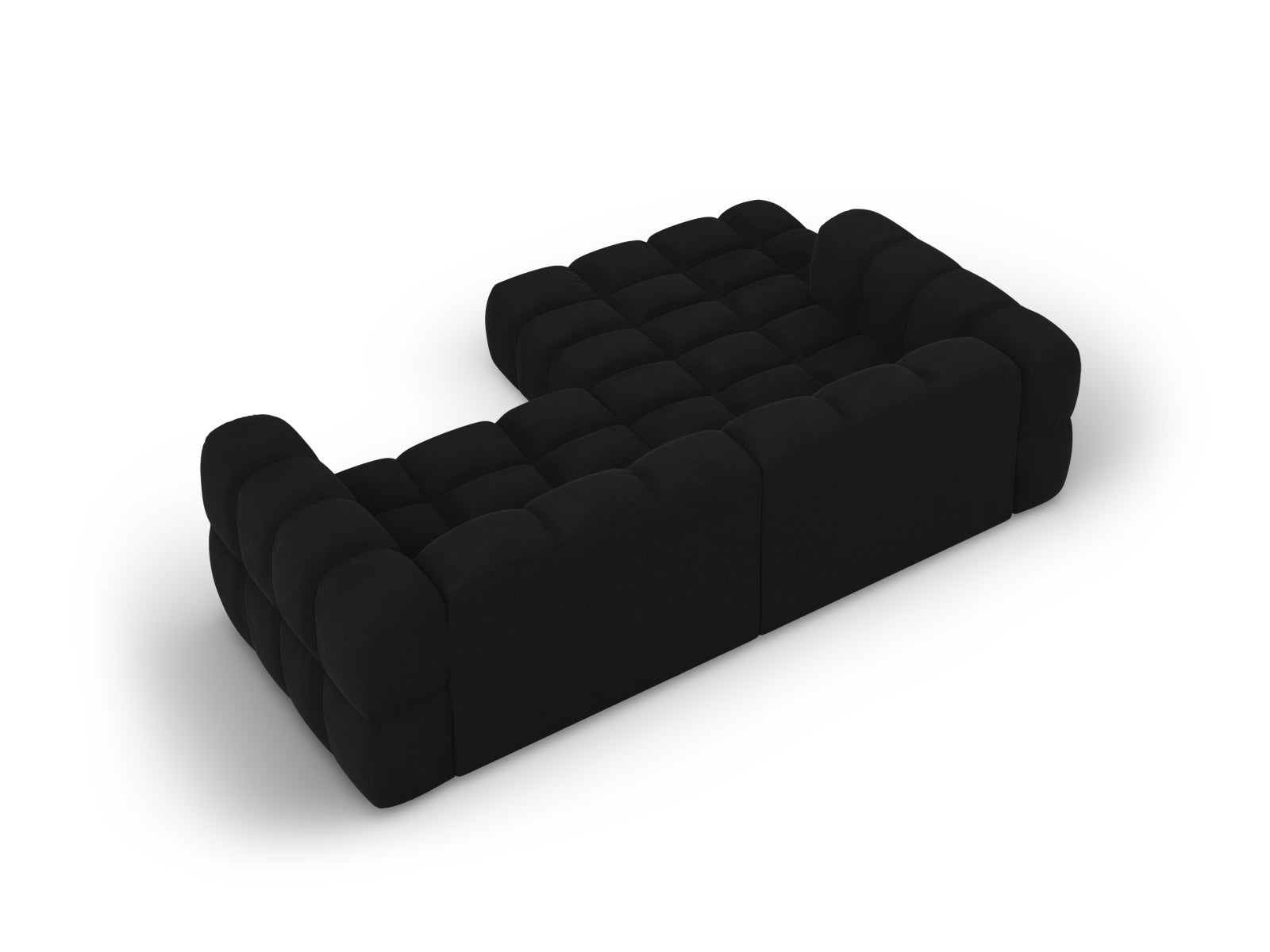 Elegantes modulares Ecksofa links in Sky Velour, 3-Sitzer mit 162 cm, ideal für moderne Wohnkonzepte von Cosmopolitan Design.