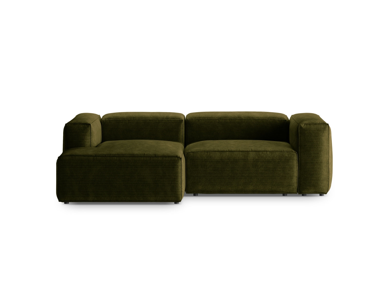 Bergamo Modulares Ecksofa links 2 Sitzer in Green präsentiert im Onlineshop von KAQTU Design AG. Ecksofa links ist von Cosmopolitan Design
